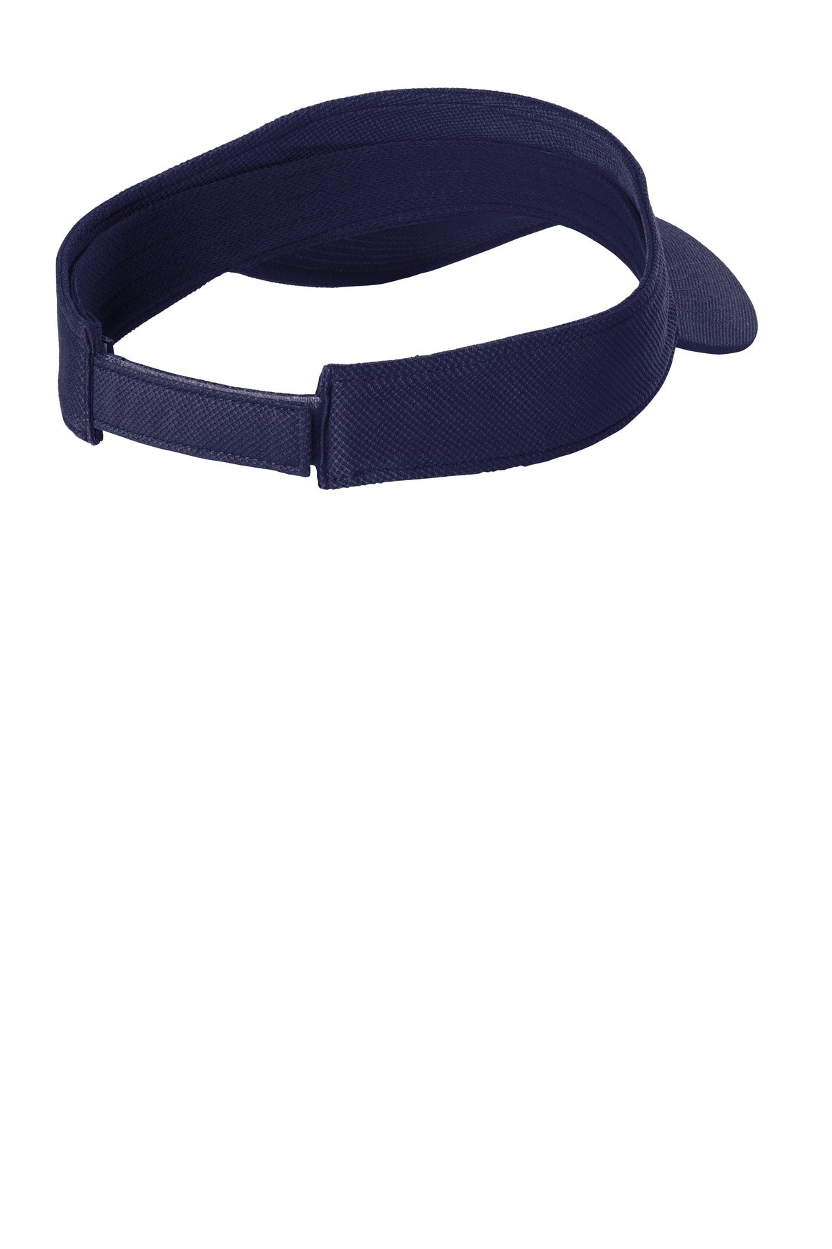 Rear View of True Navy Sport-Tek Action Visor. STC51