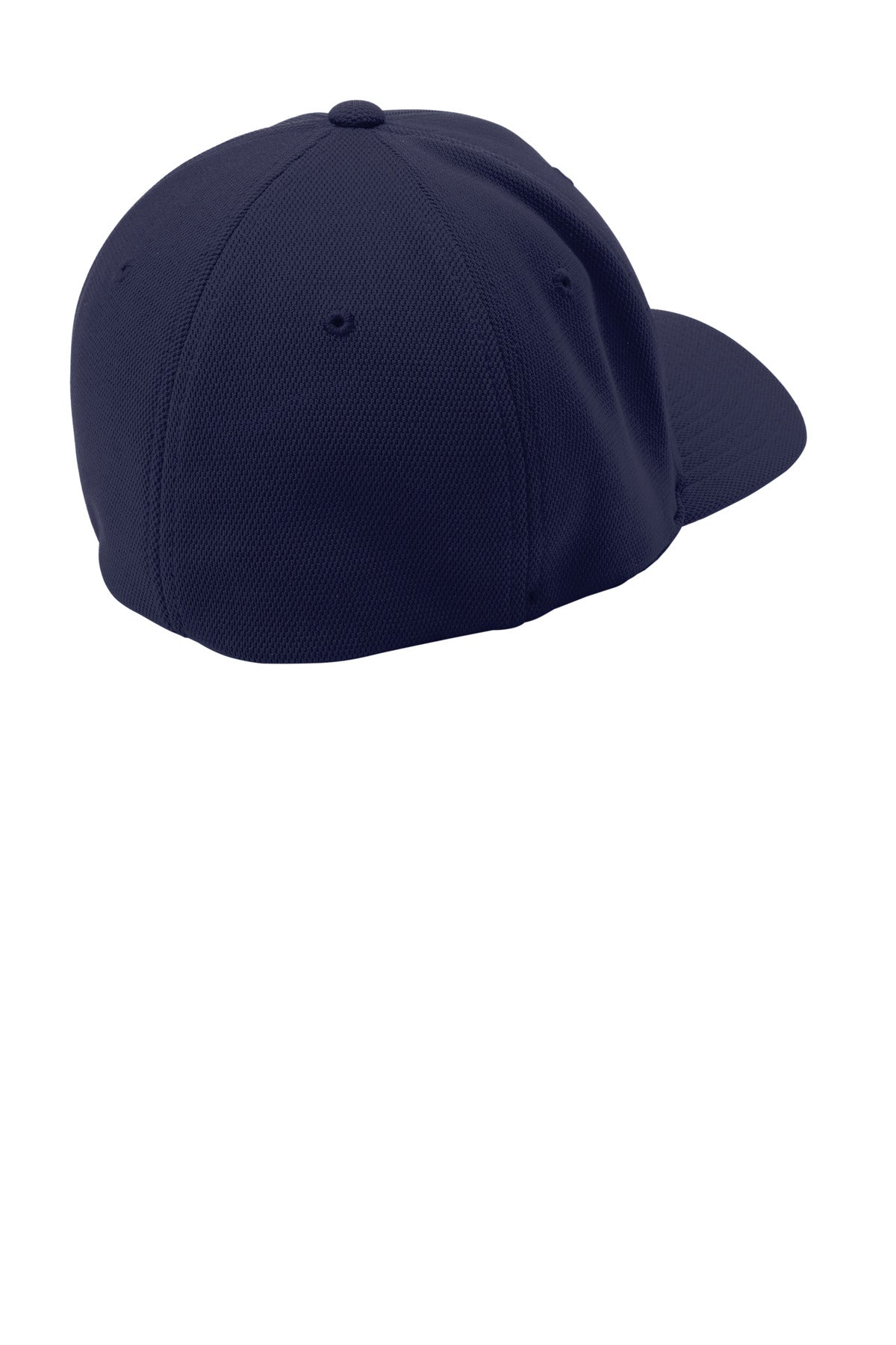 Rear View of True Navy Sport-Tek Flexfit Cool & Dry Poly Block Mesh Cap. STC22