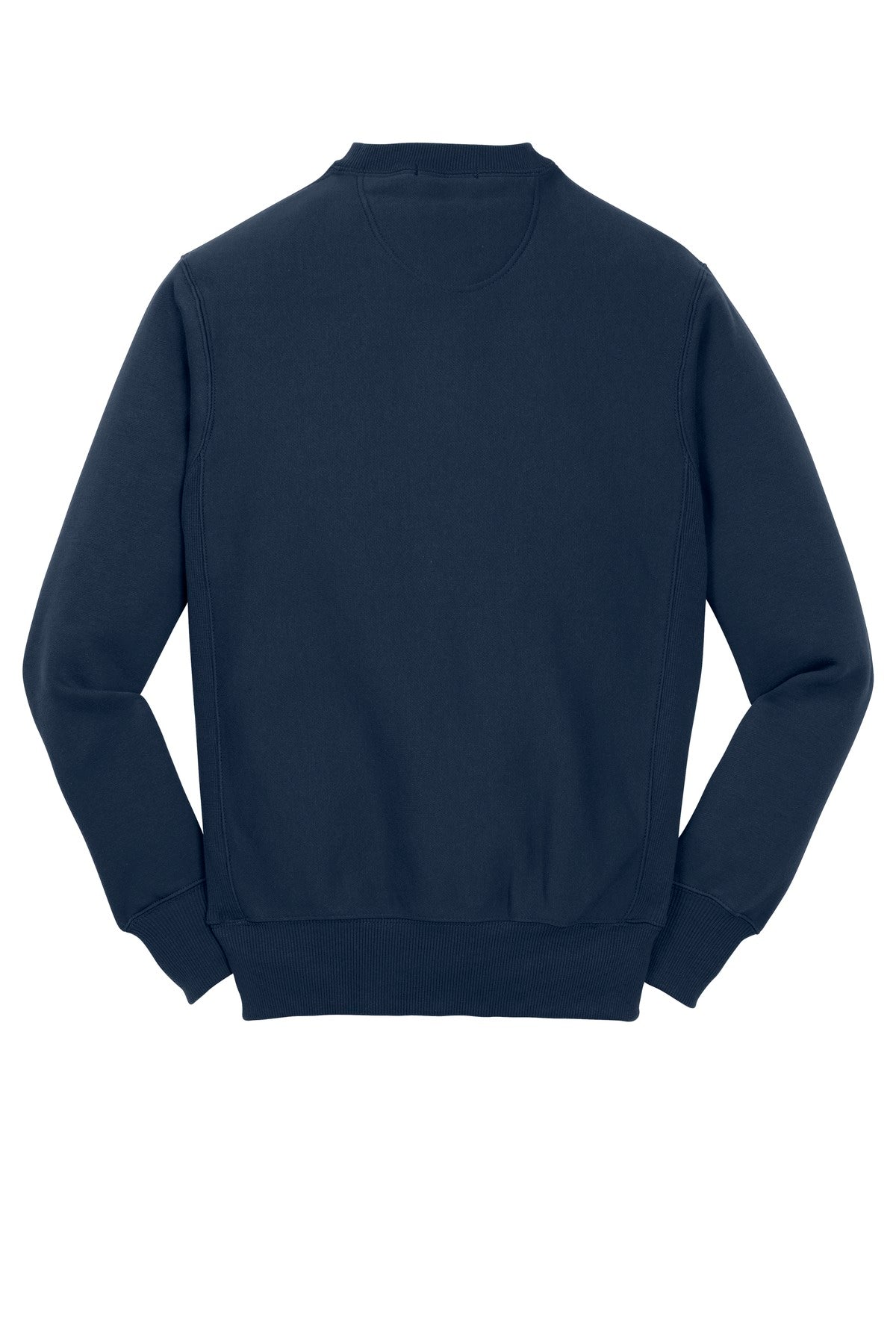 Rear View of True Navy Sport-Tek Super Heavyweight Crewneck Sweatshirt. F280