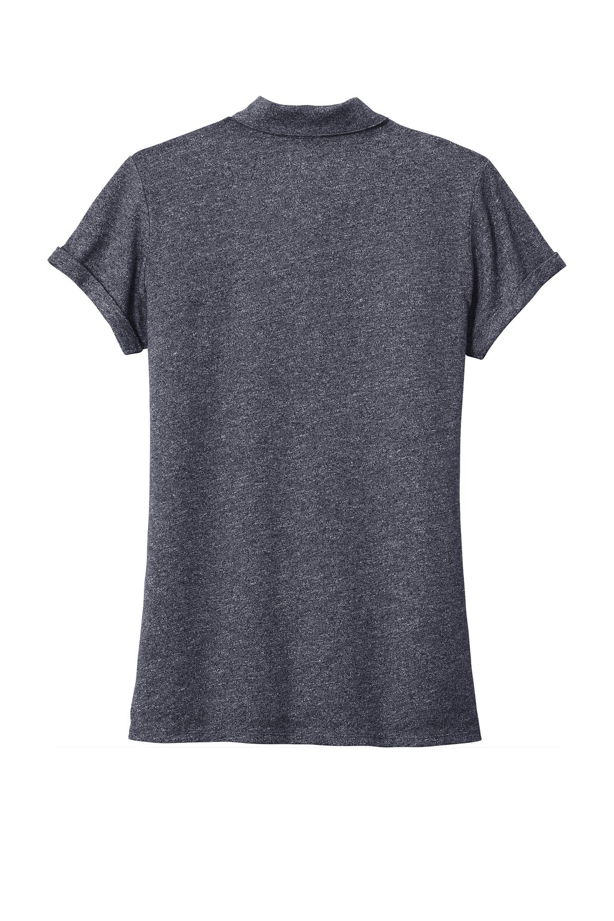 Rear View of True Navy Twst New Era Women's Slub Twist Polo LNEA301