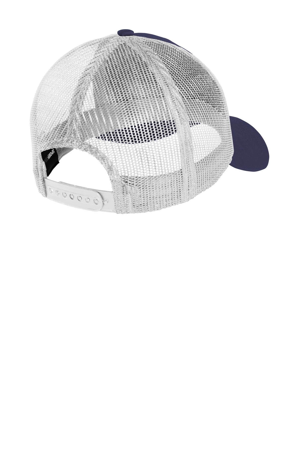 Rear View of True Navy/Wht Sport-Tek PosiCharge Competitor Mesh Back Cap. STC36