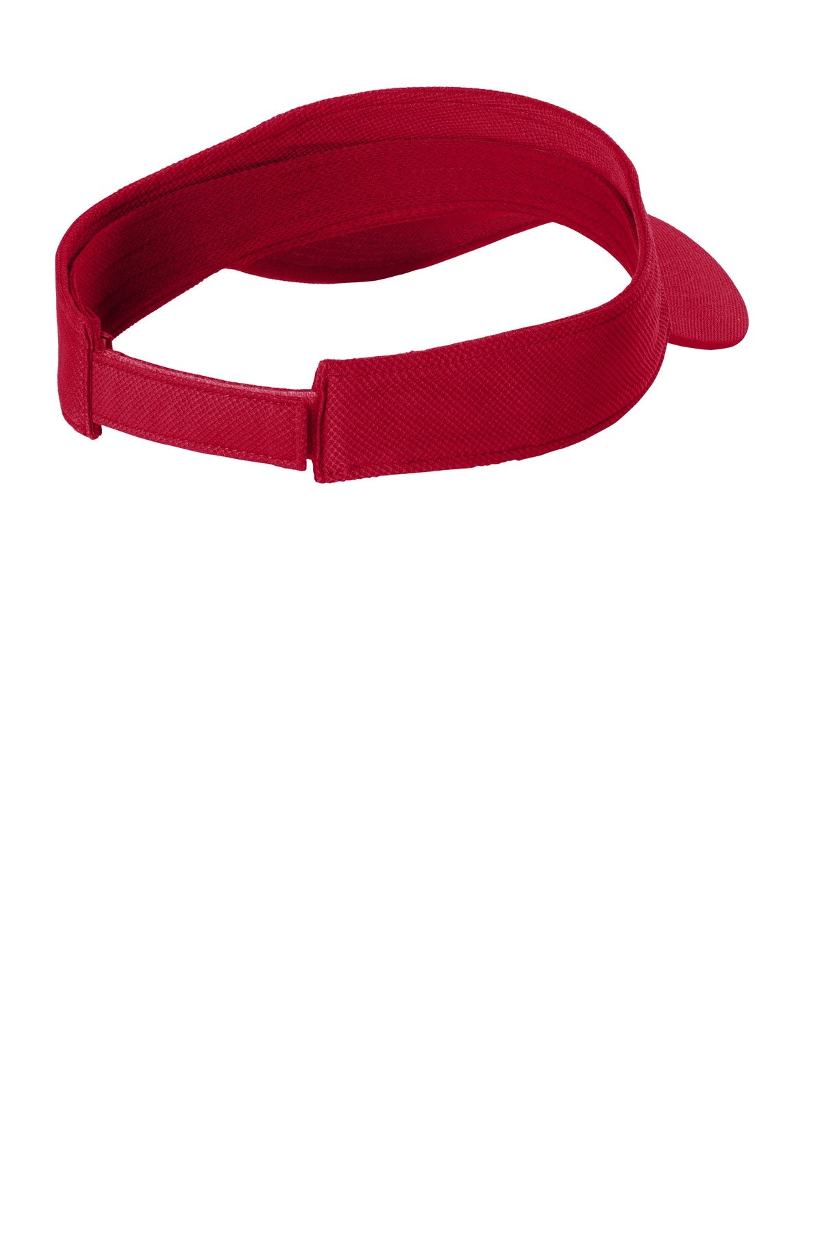Rear View of True Red Sport-Tek Action Visor. STC51
