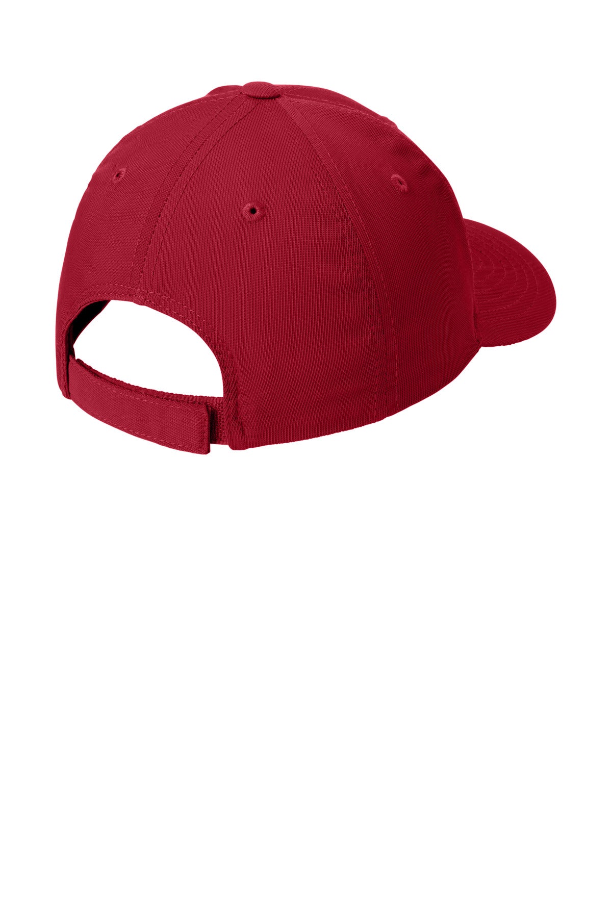 Rear View of True Red Sport-Tek Dry Zone Nylon Cap. STC10