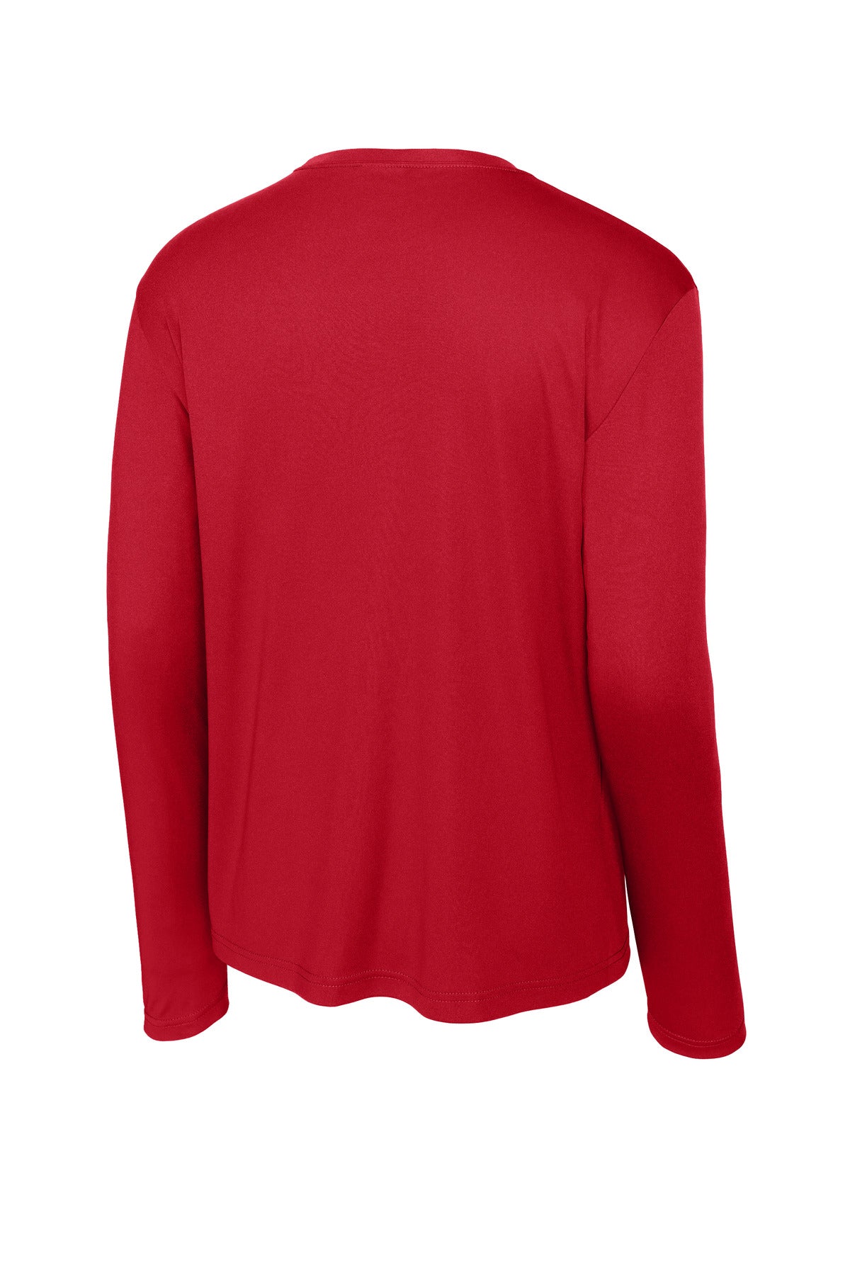 Rear View of True Red Sport-Tek Tall Long Sleeve PosiCharge Competitor Tee. TST350LS