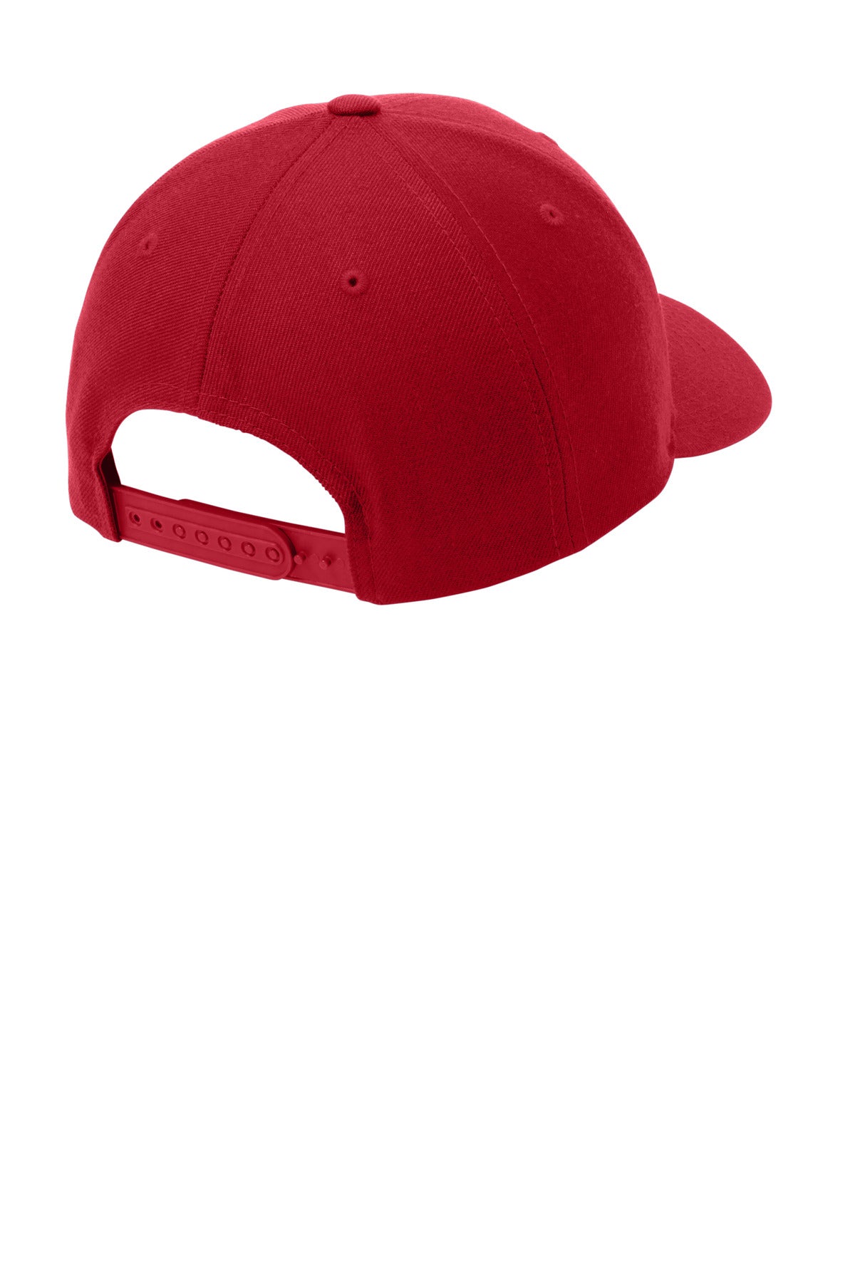 Rear View of True Red Sport-Tek YP Classics Curve Bill Snapback Cap. STC43