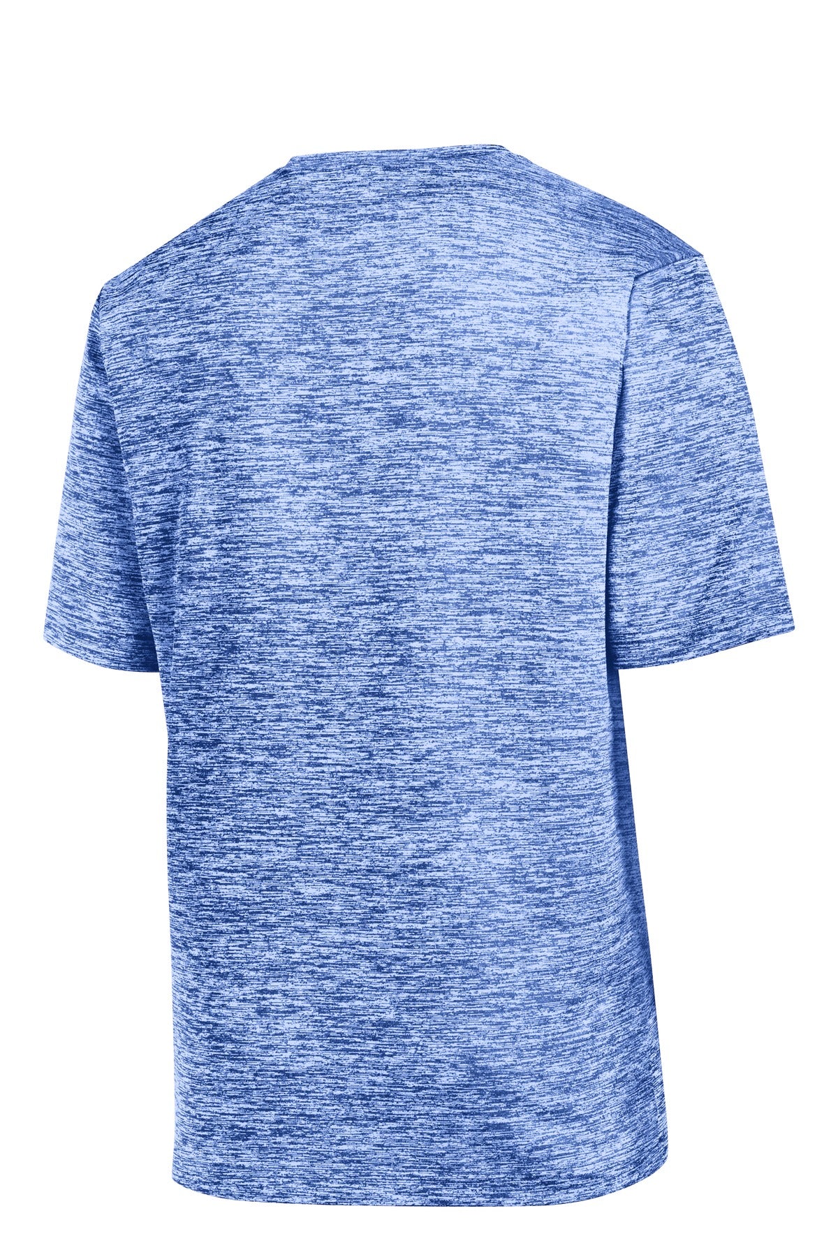 Rear View of True Royal Ele Sport-Tek Youth PosiCharge Electric Heather Tee. YST390