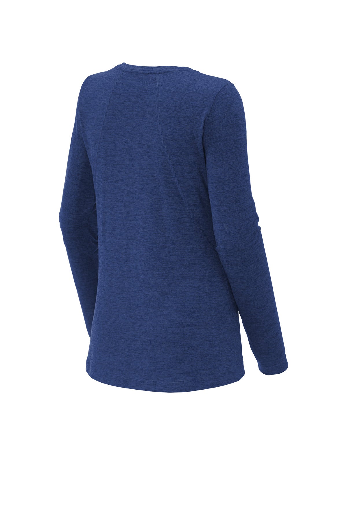 Rear View of True Royal Hth Sport-Tek Women's Exchange 1.5 Long Sleeve Crew LST710