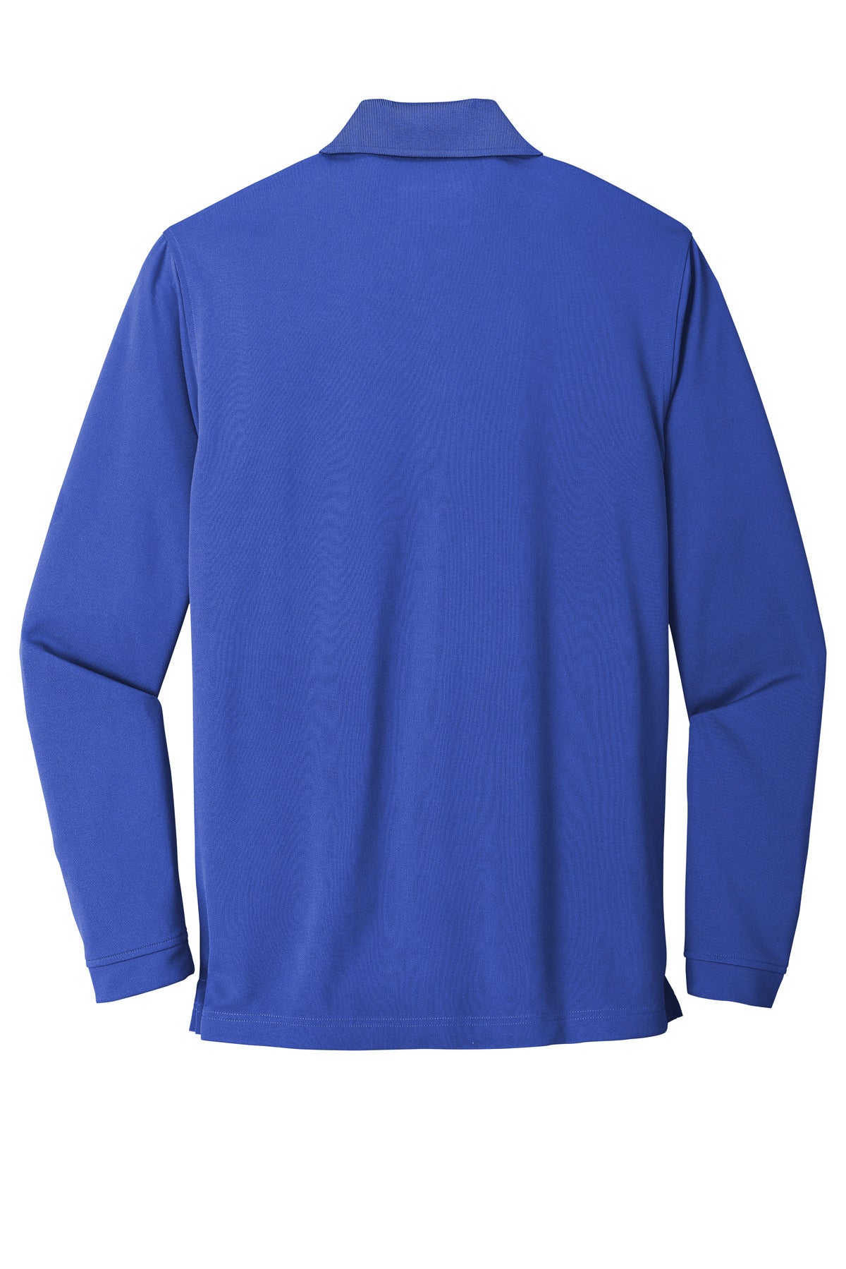 Rear View of True Royal Port Authority Dry Zone UV Micro-Mesh Long Sleeve Polo K110LS