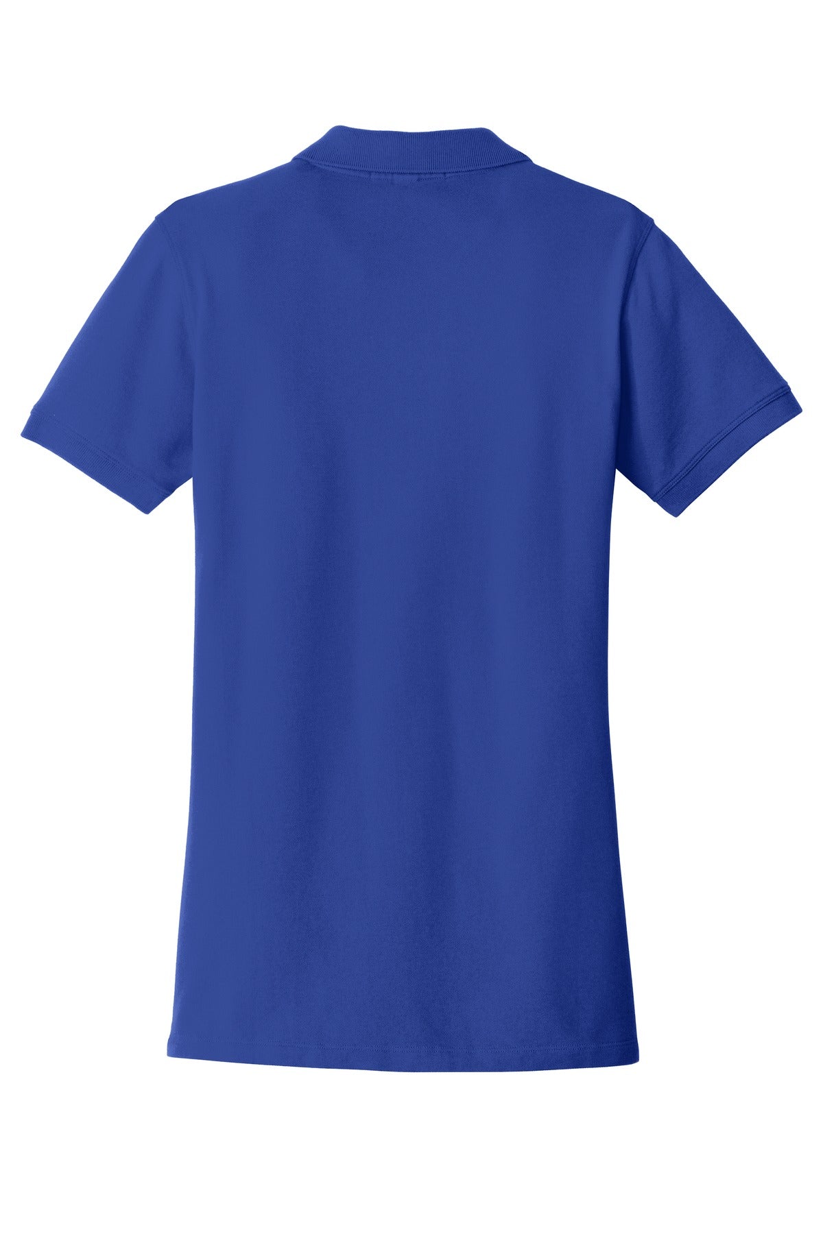 Rear View of True Royal Port Authority Women's EZCotton Polo. LK8000