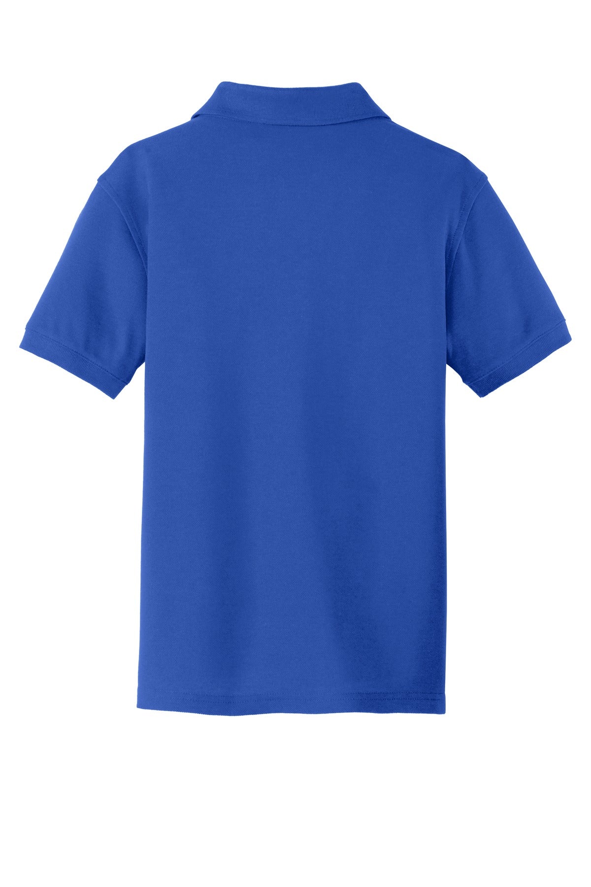 Rear View of True Royal Port Authority Youth Core Classic Pique Polo. Y100