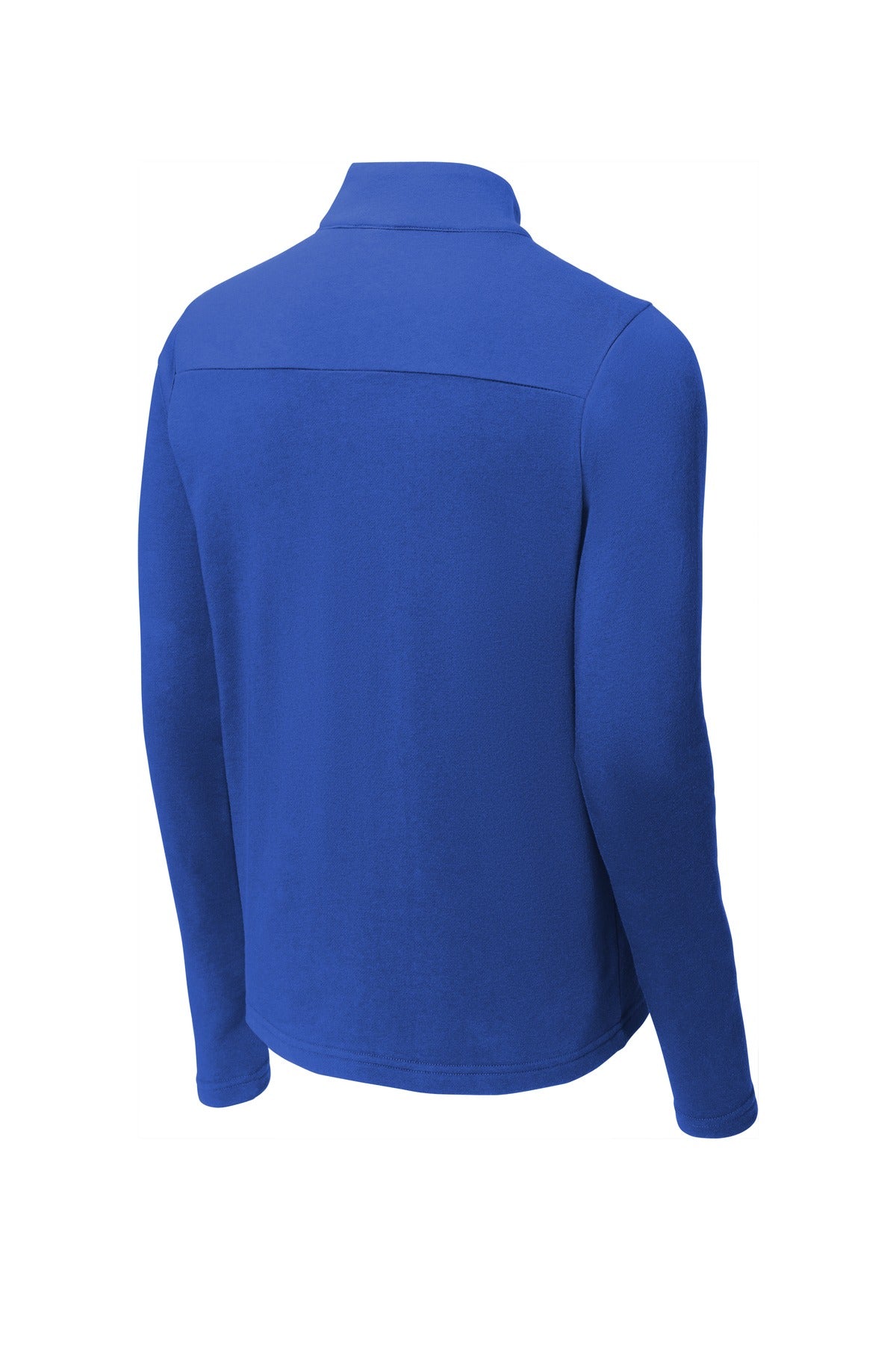 Rear View of True Royal Sport-Tek Lightweight French Terry 1/4-Zip Pullover. ST273