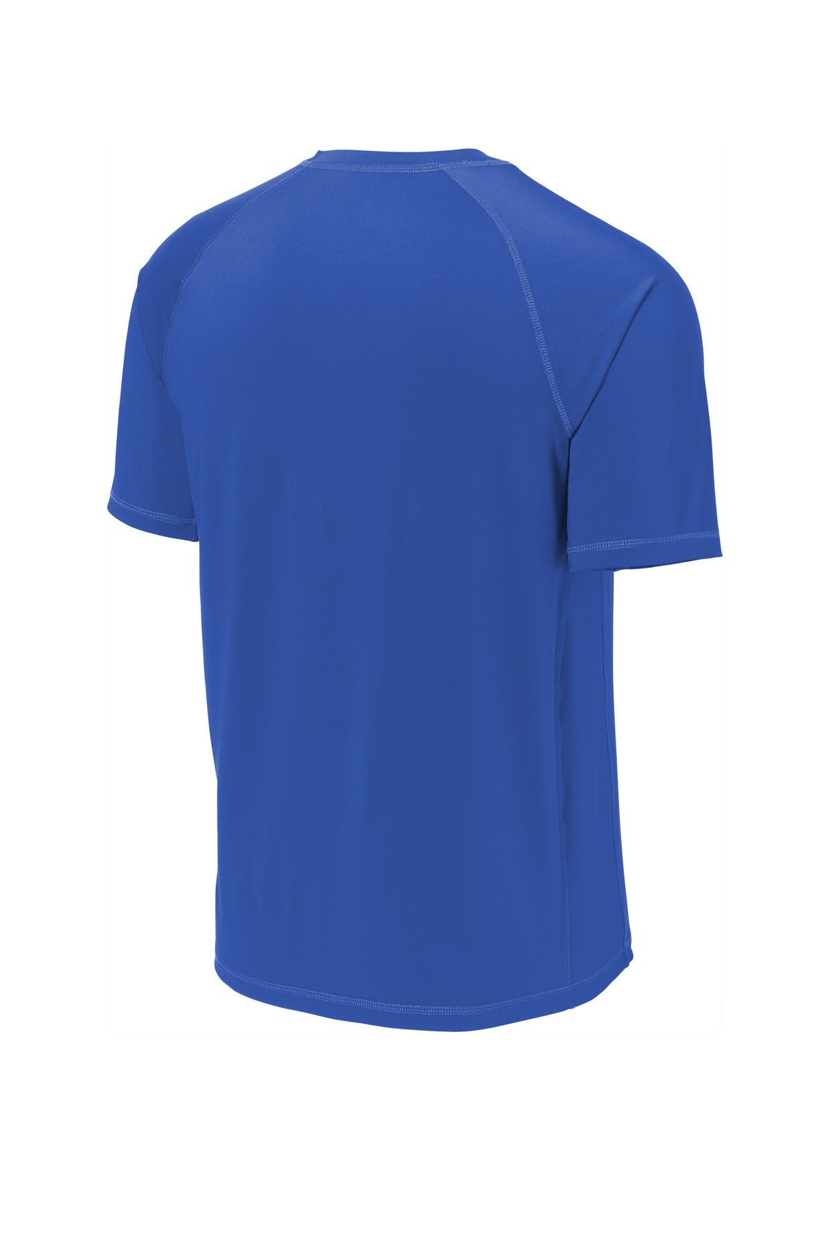 Rear View of True Royal Sport-Tek Rashguard Tee. ST470