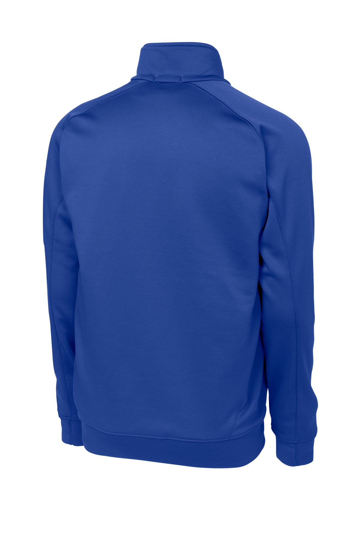Rear View of True Royal Sport-Tek Tech Fleece 1/4-Zip Pullover. F247