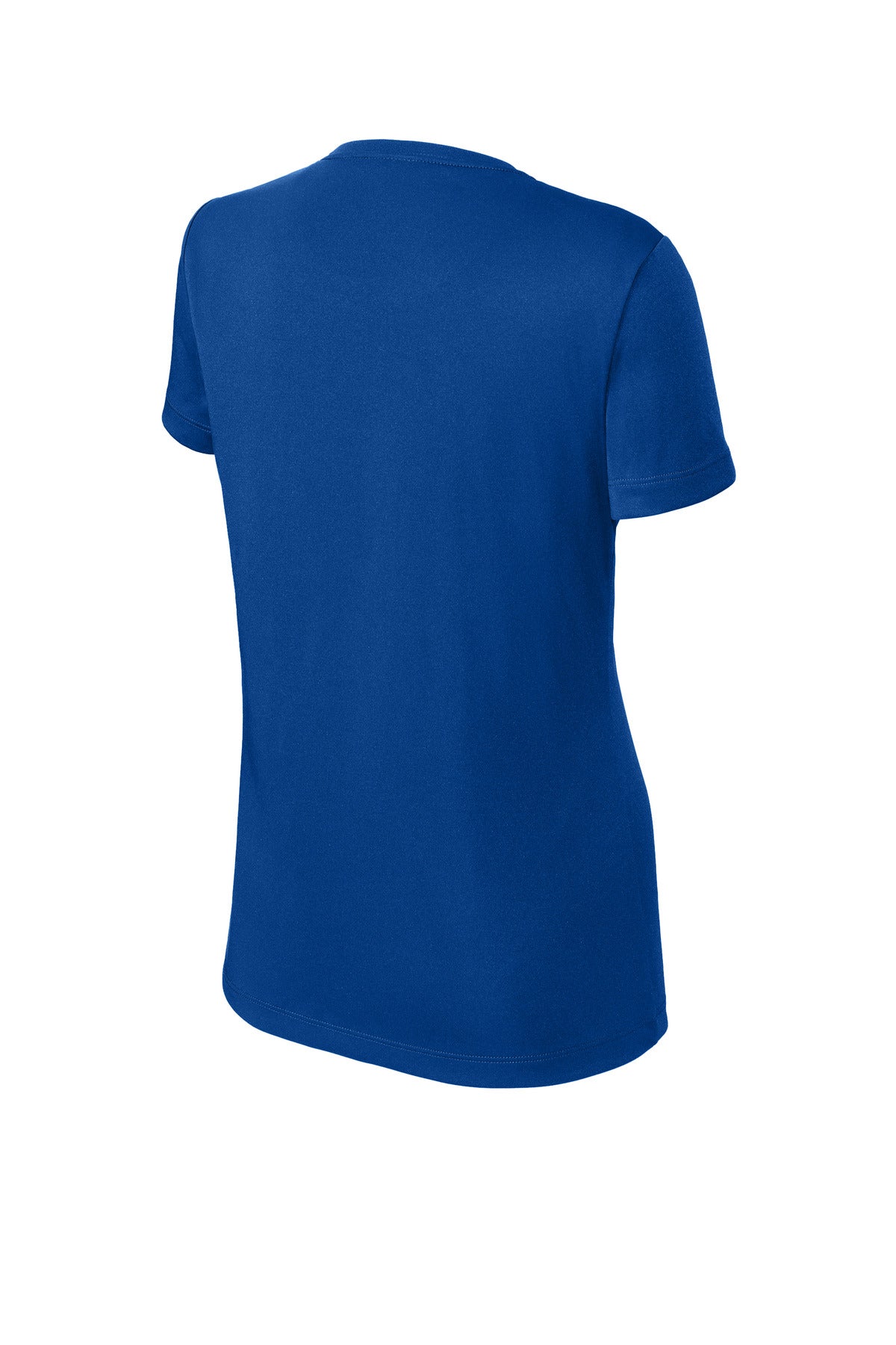 Rear View of True Royal Sport-Tek Women's PosiCharge Competitor Tee. LST350
