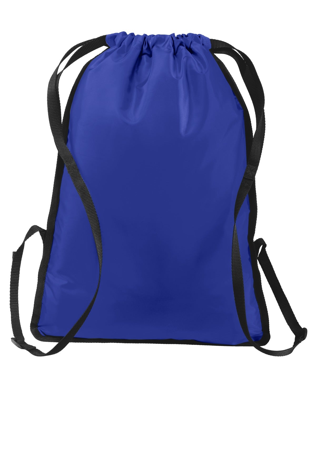 Rear View of True Royal/Blk Port Authority Zip-It Cinch Pack. BG616
