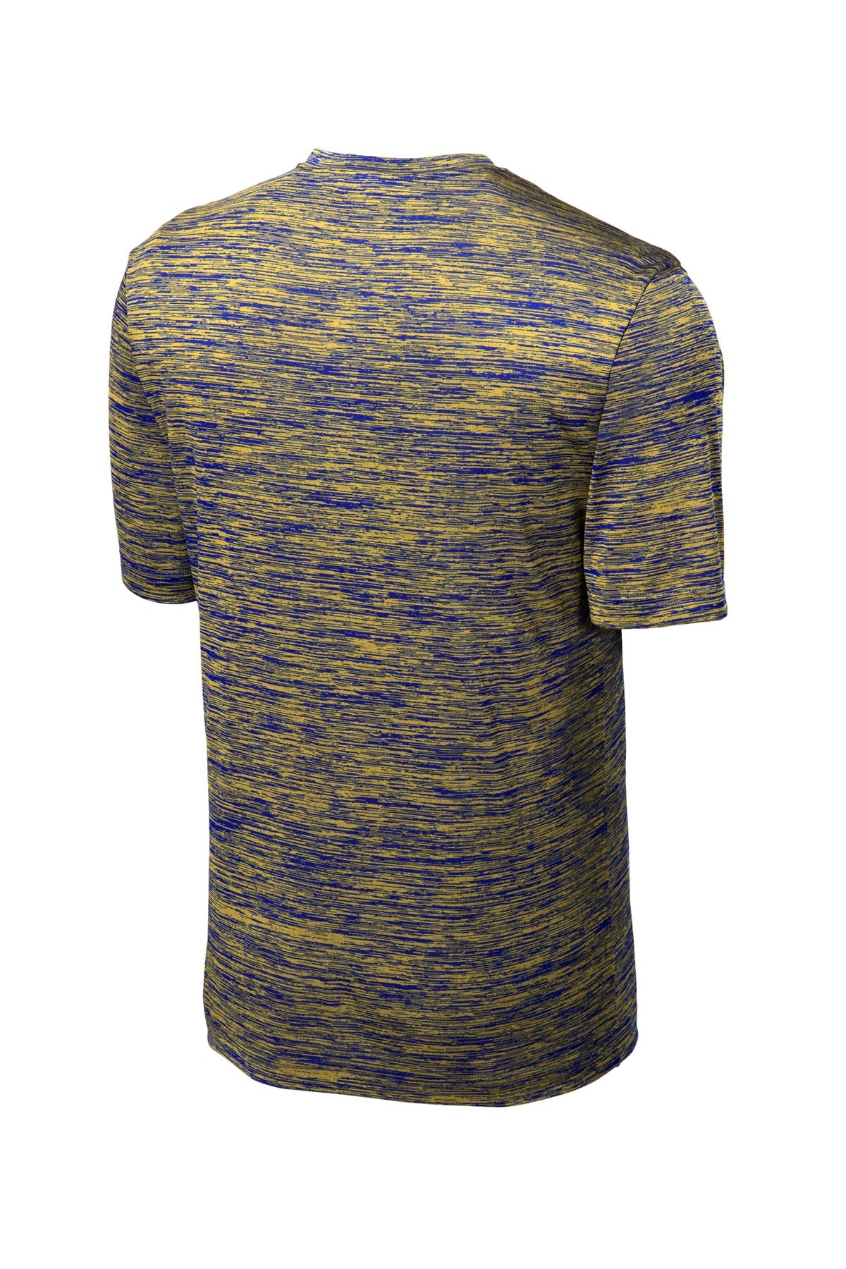 Rear View of True Roy/Gld E Sport-Tek PosiCharge Electric Heather Tee. ST390