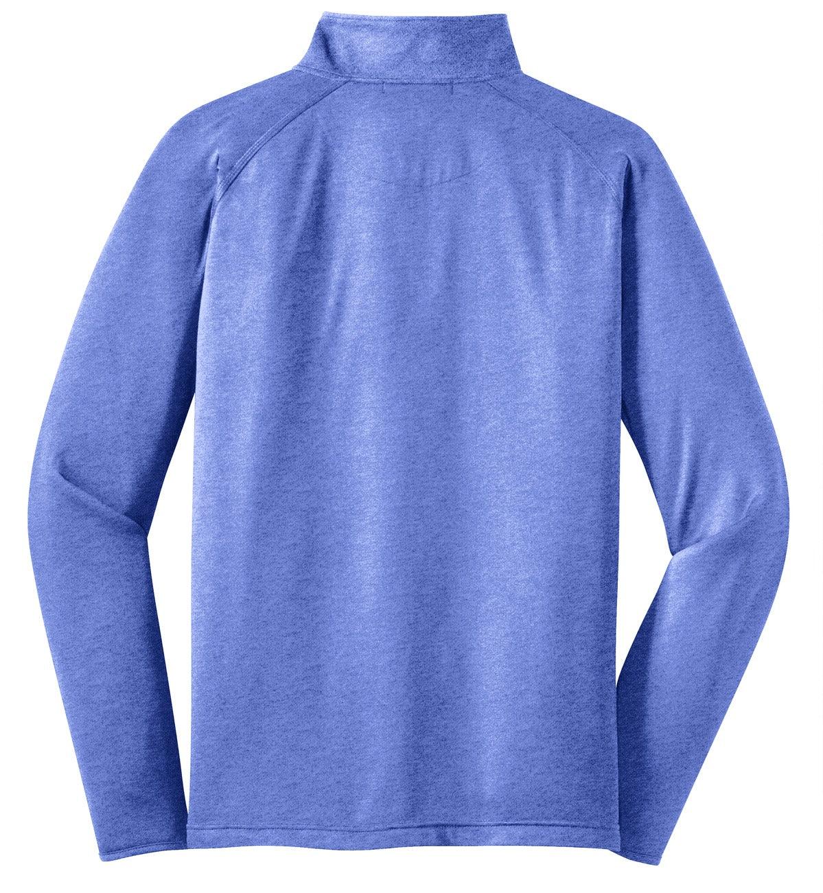 Rear View of True Ryl Hthr Sport-Tek Tall Sport-Wick Stretch 1/4-Zip Pullover. TST850