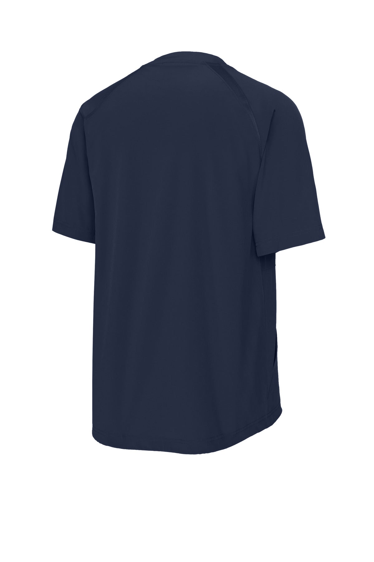 Rear View of TrueNavy Sport-Tek Repeat 1/2-Zip Short Sleeve Jacket JST489