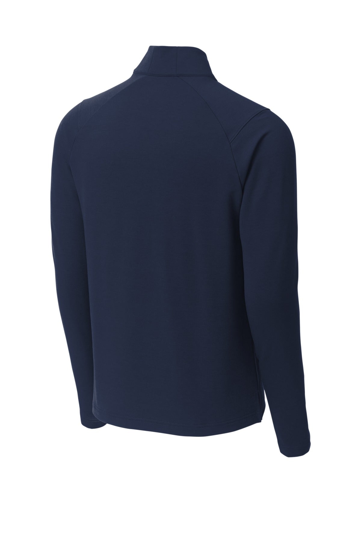 Rear View of TrueNavy Sport-Tek Sport-Wick Flex Fleece 1/4-Zip. ST561