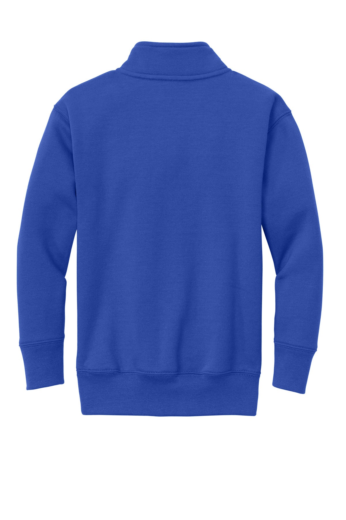 Rear View of TrueRoyal Port & Company Youth Core Fleece 1/4-Zip Pullover Sweatshirt PC78YQ