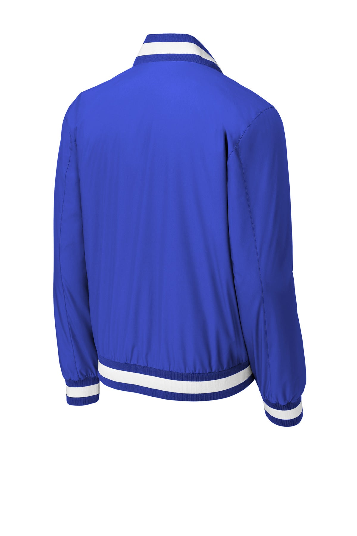 Rear View of TrueRoyal Sport-Tek Insulated Varsity Jacket JST58