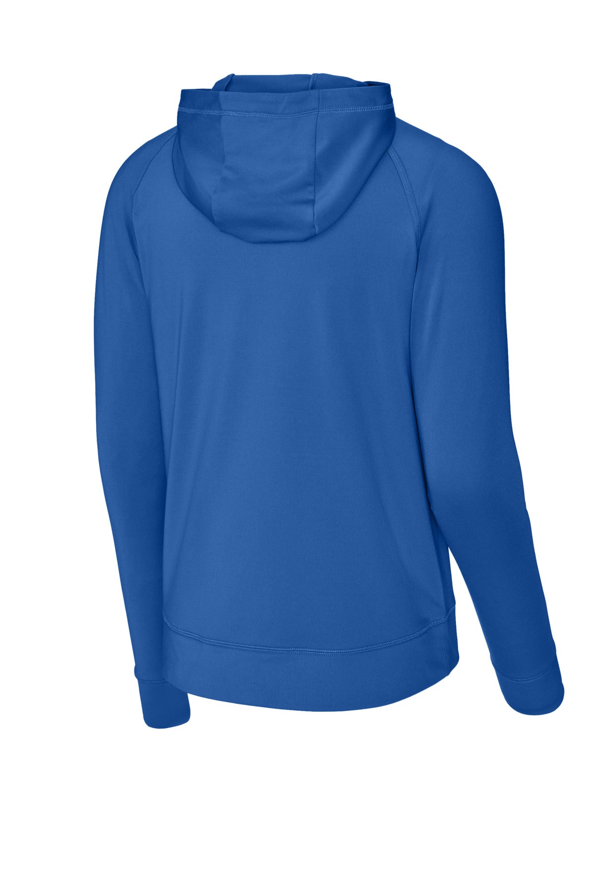 Rear View of TrueRoyal Sport-Tek Sport-Wick Stretch 1/2-Zip Hoodie ST856