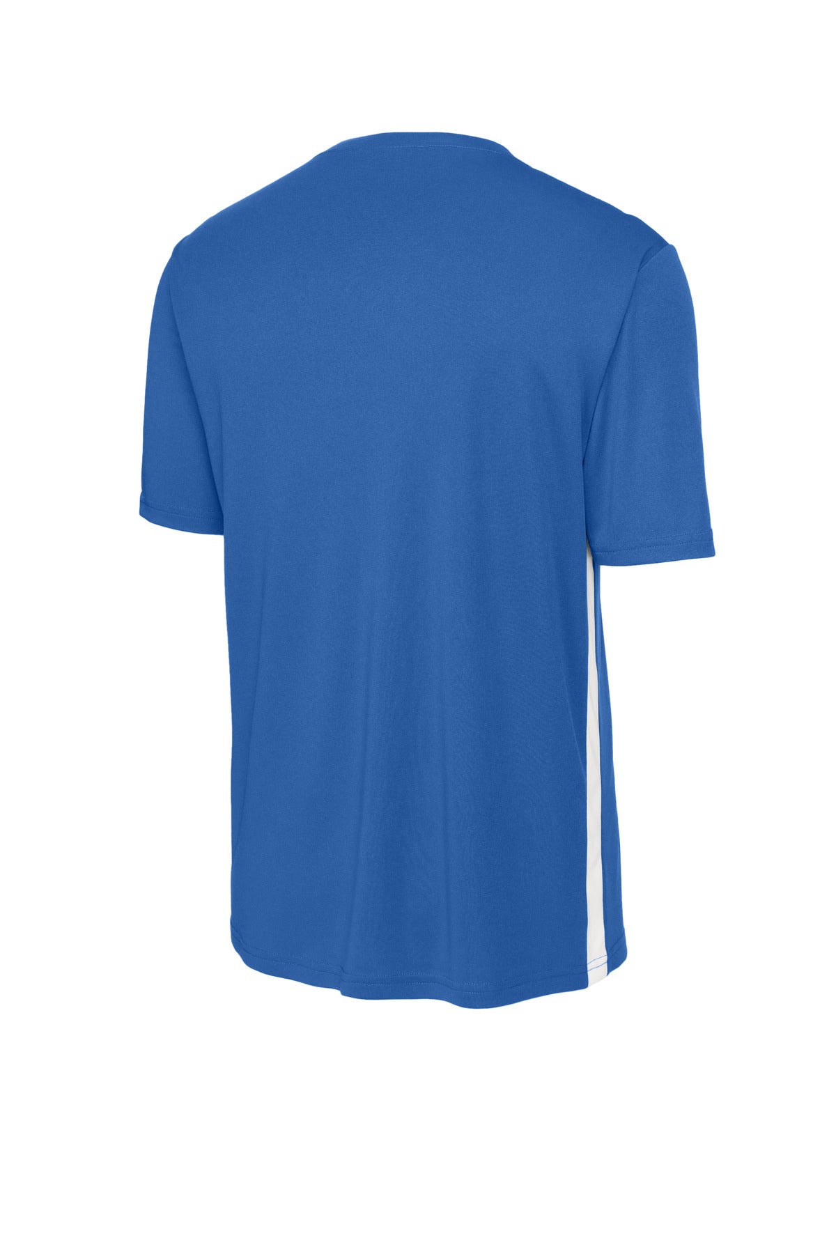 Rear View of TRy/White Sport-Tek Competitor United V-Neck ST101