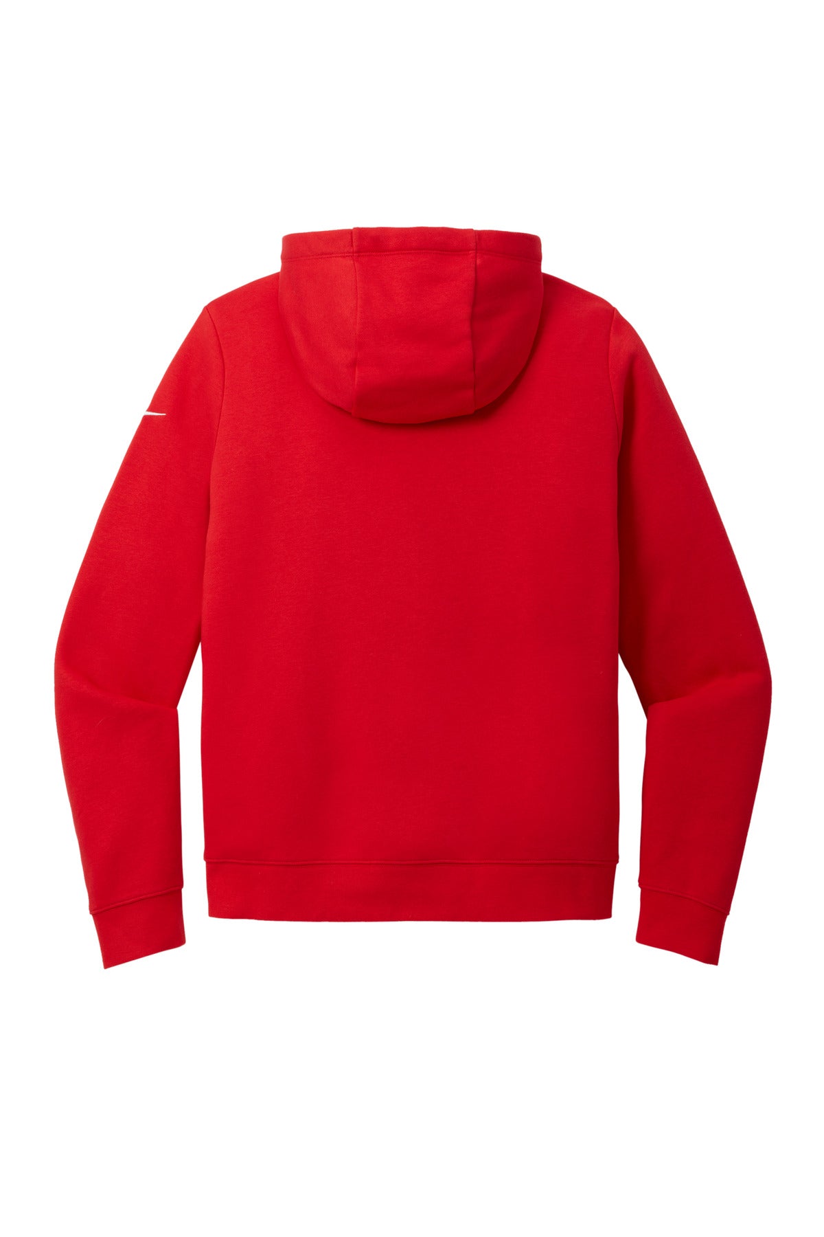 Rear View of UniRed Nike Women's Club Fleece Sleeve Swoosh Full-Zip Hoodie NKFD9890