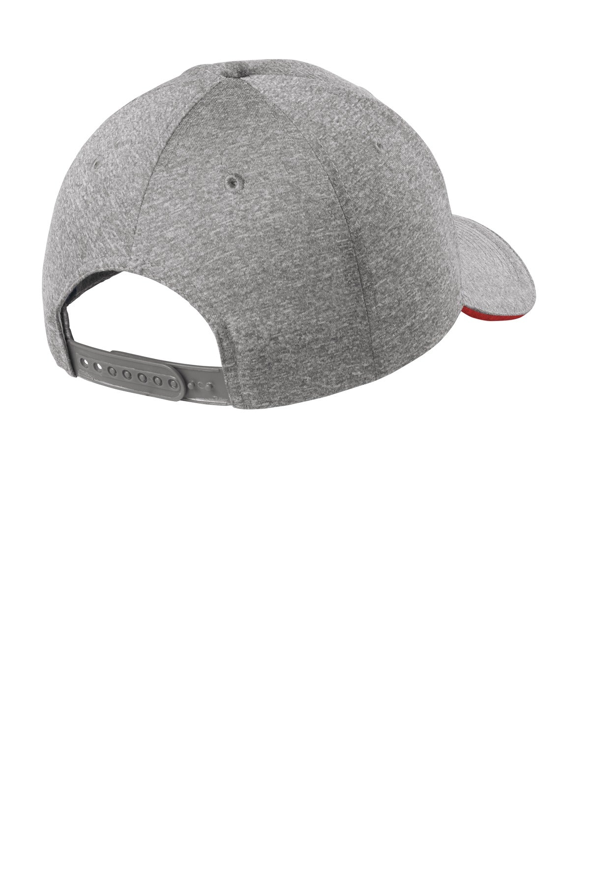 Rear View of VH/True Red Sport-Tek Contender Snapback Cap. STC44