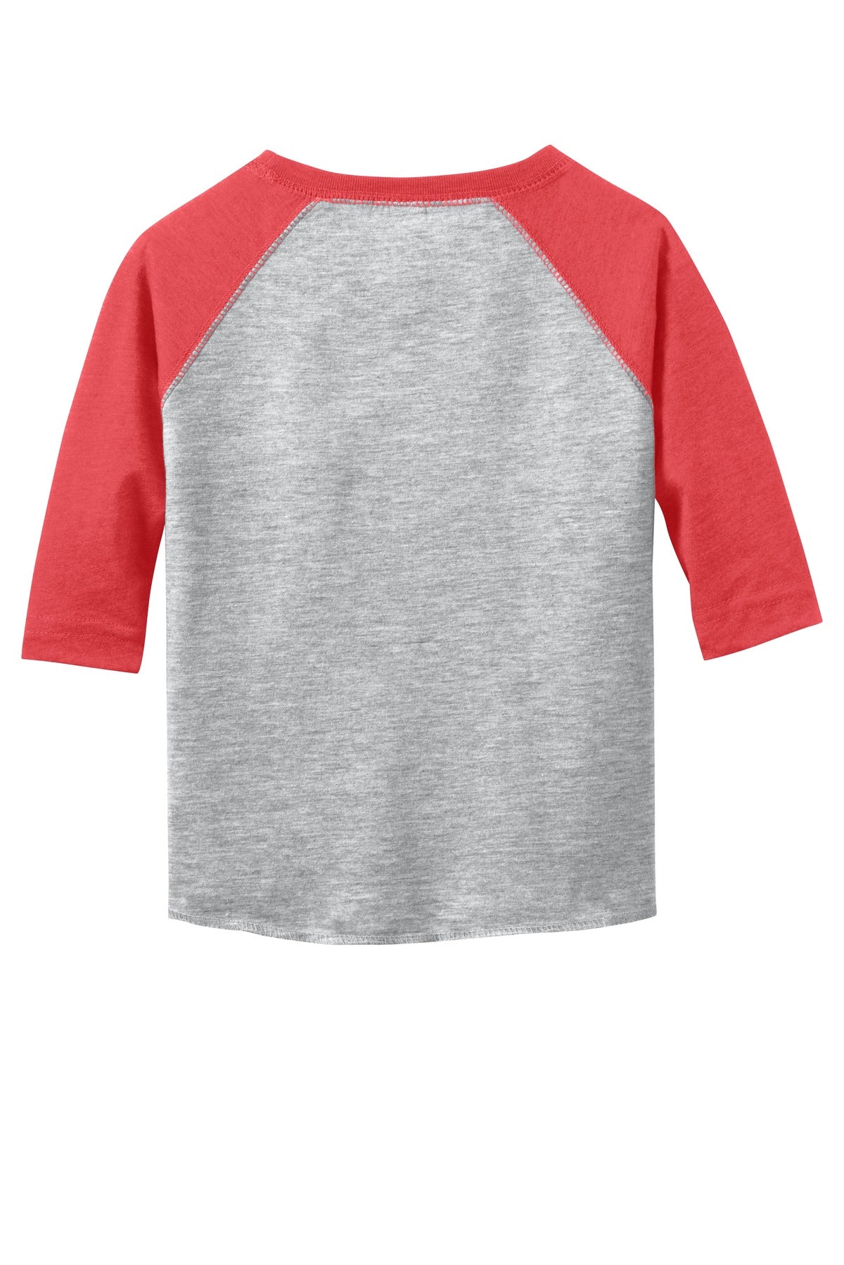 Rear View of VH/Vnt Red DISCONTINUED Rabbit Skins Toddler Baseball Fine Jersey Tee. RS3330