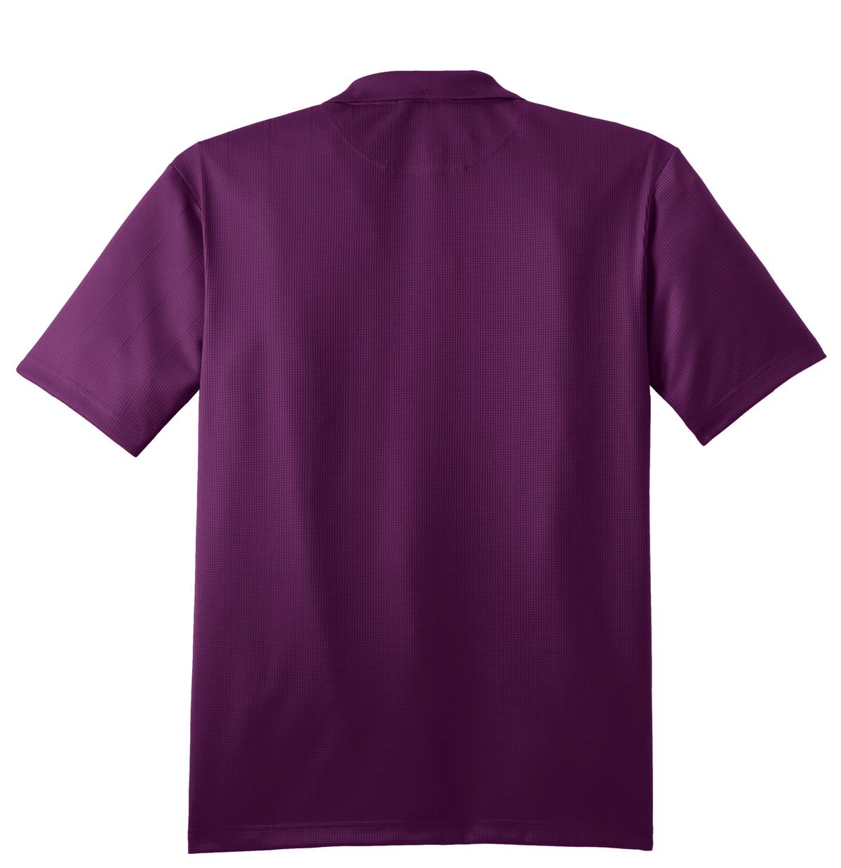 Rear View of Violet Purple Port Authority Performance Fine Jacquard Polo. K528