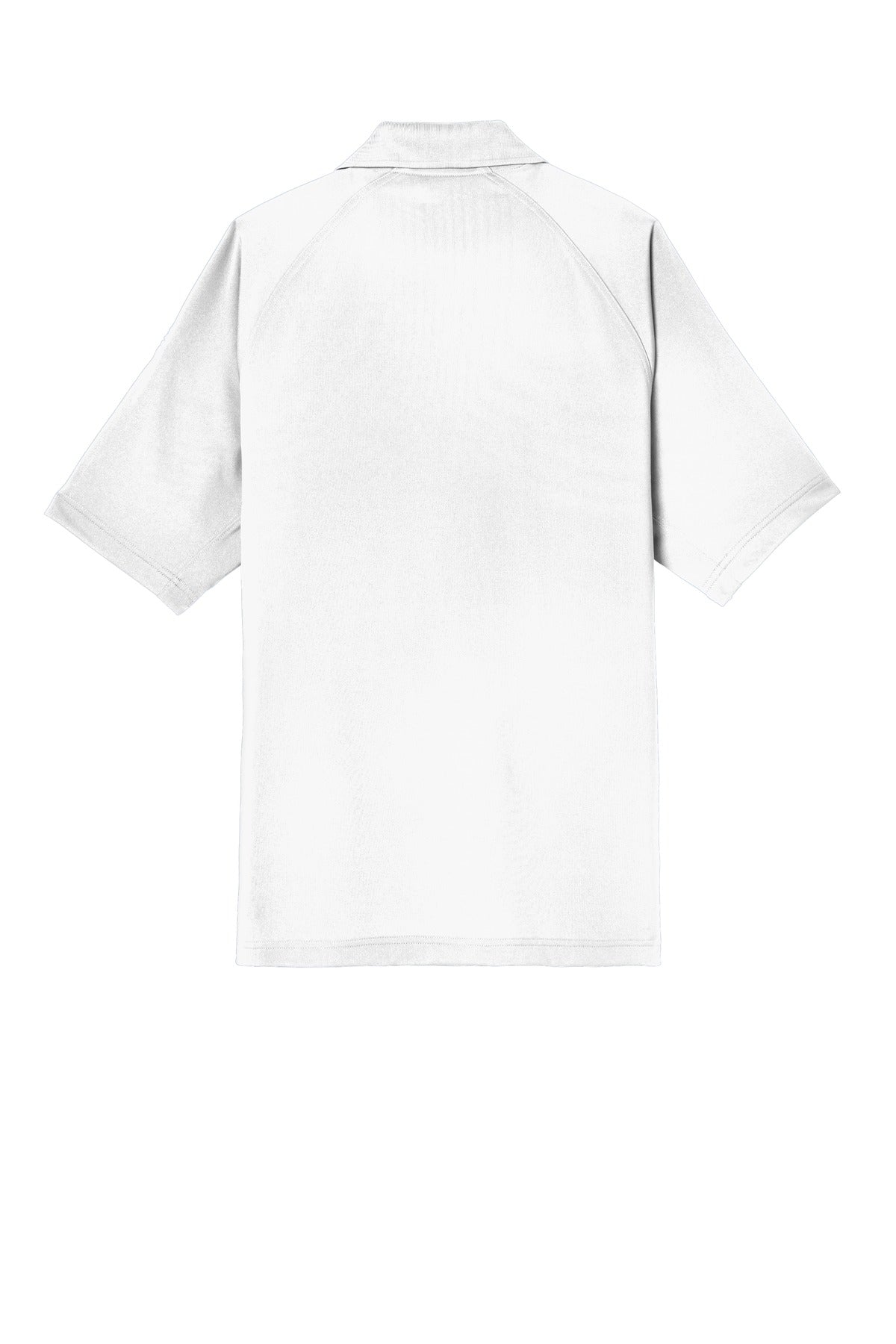 Rear View of White CornerStone Select Lightweight Snag-Proof Tactical Polo. CS420