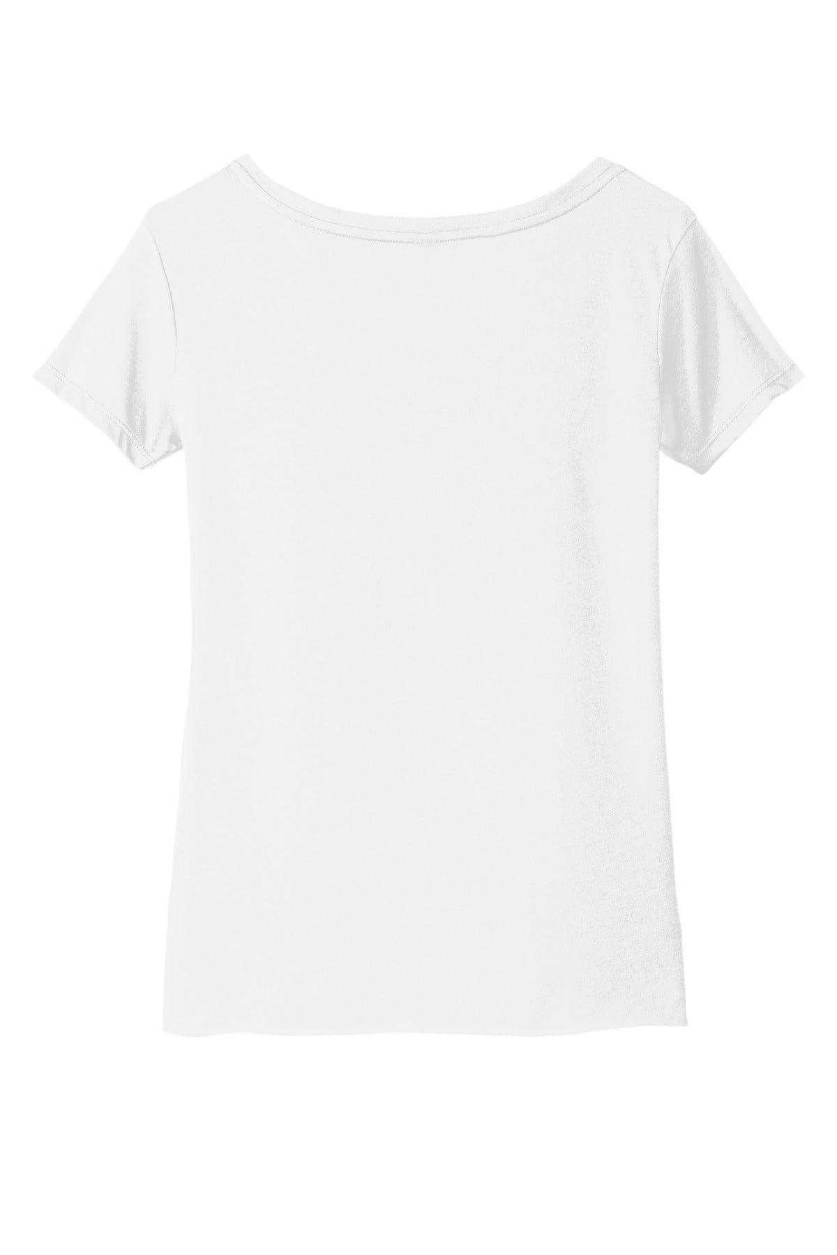 Rear View of White Next Level Apparel Women's Festival Scoop Neck Tee. NL5030