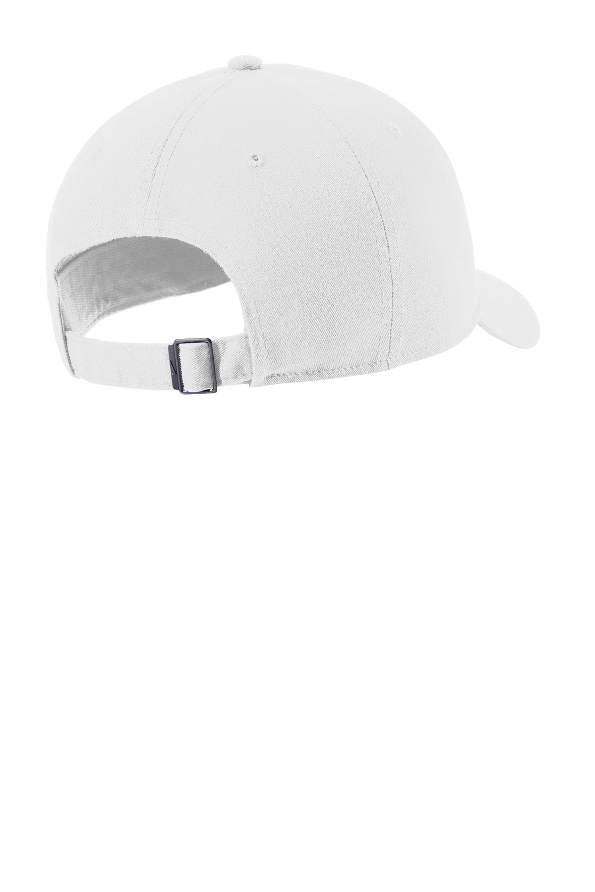 Rear View of White Nike Heritage Cotton Twill Cap NKFB5677