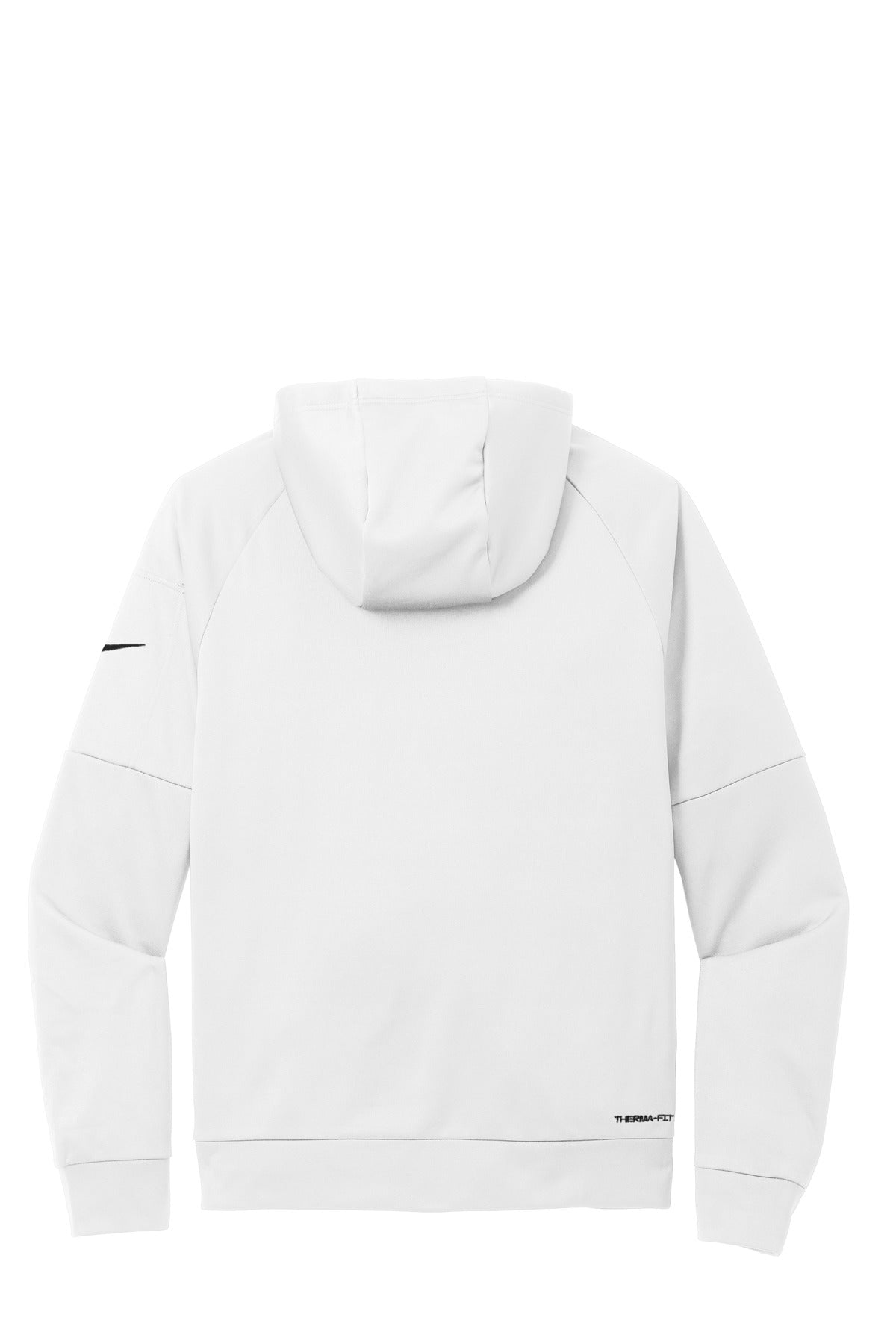 Rear View of White Nike Therma-FIT Pocket Pullover Fleece Hoodie NKFD9735