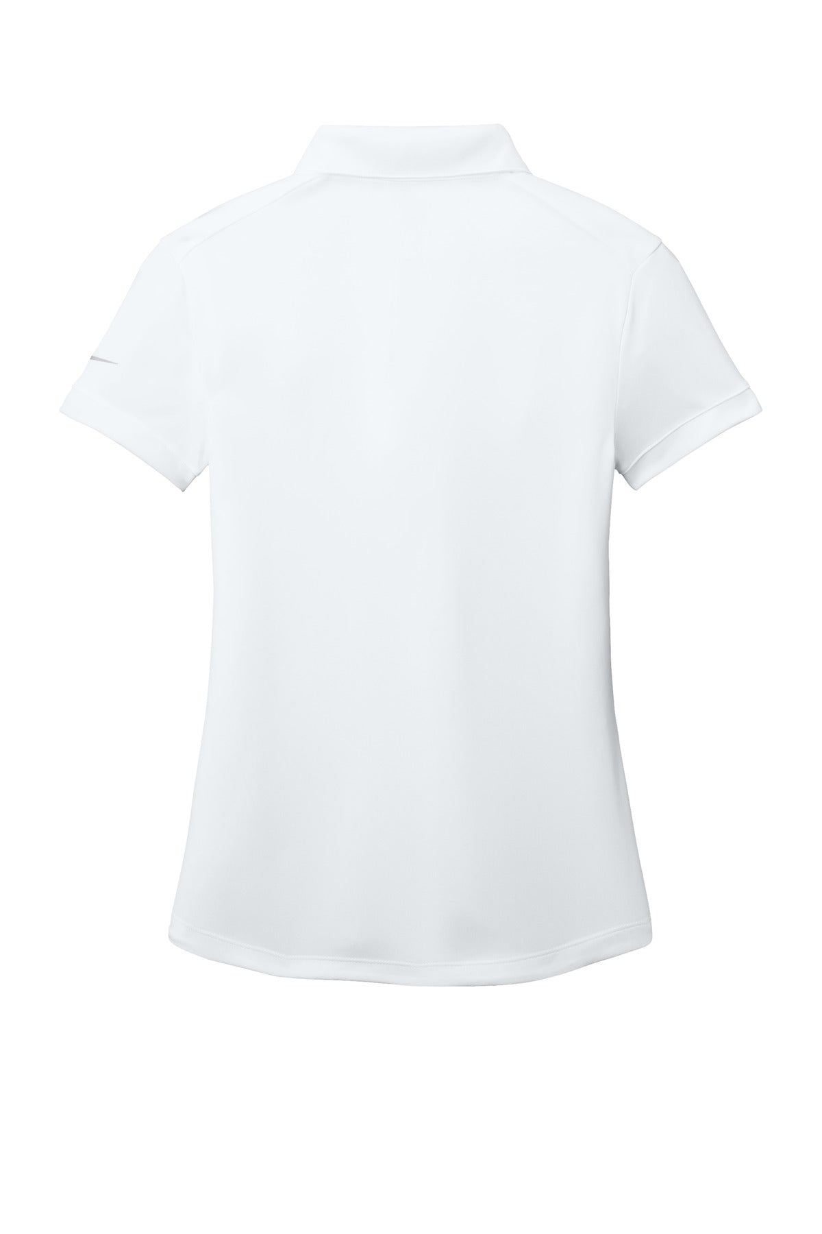 Rear View of White Nike Women's Dri-FIT Players Modern Fit Polo. 811807