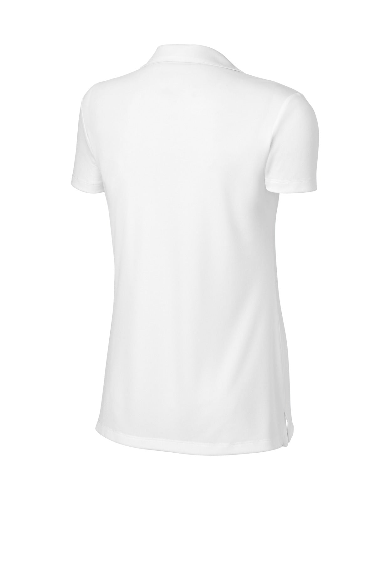 Rear View of White Sport-Tek Women's UV Micropique Polo LST740