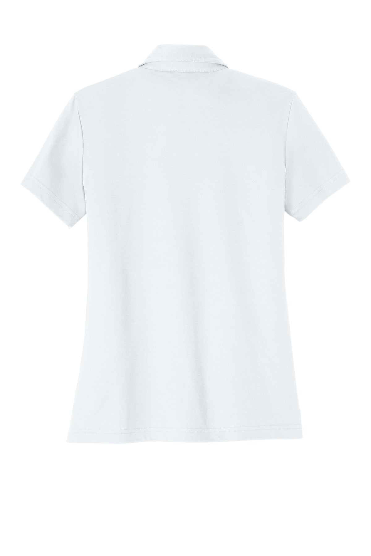 Rear View of White TravisMathew Women's Oceanside Solid Polo TM1WW001