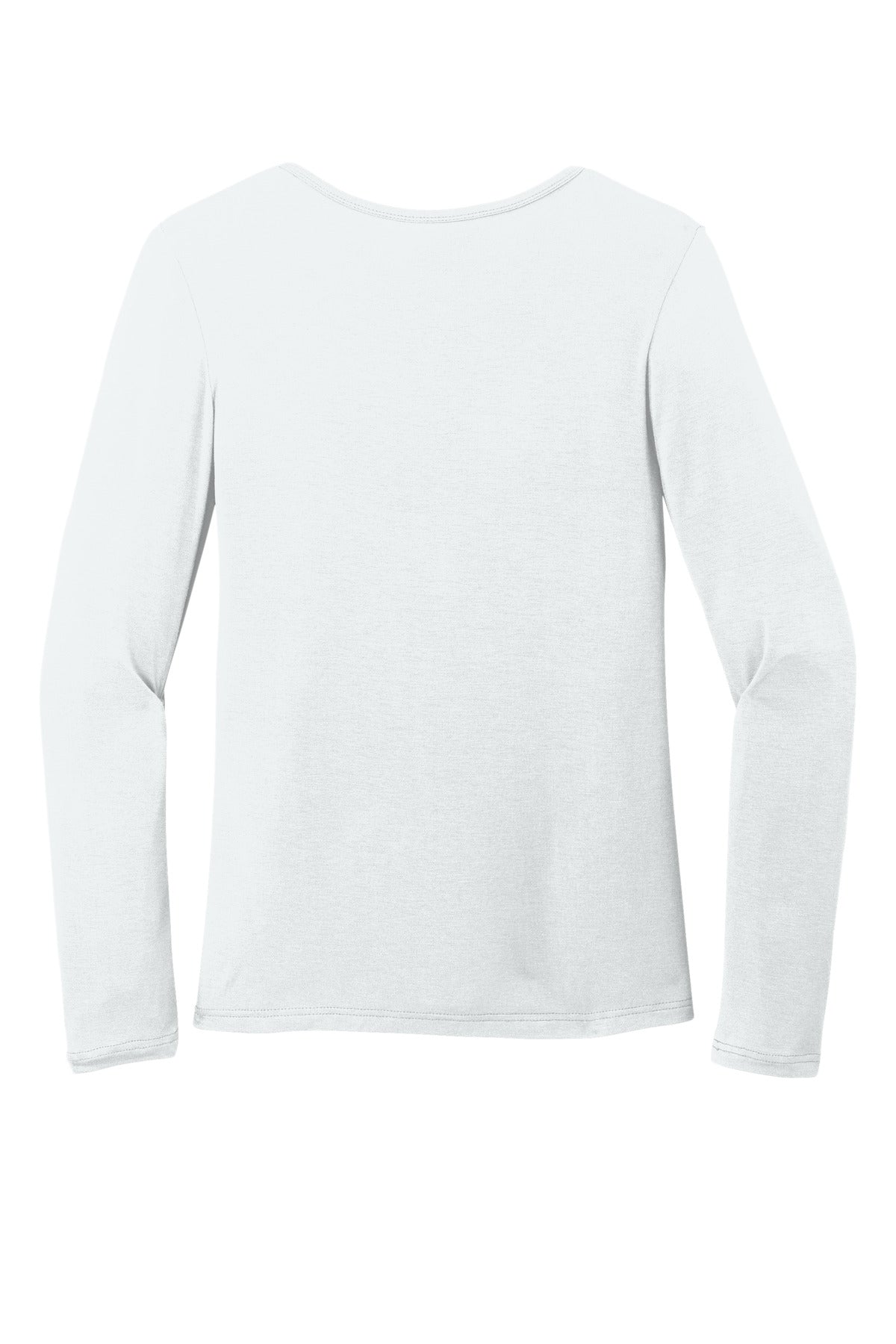 Rear View of White Wink Women's Long Sleeve Layer Tee WW4029