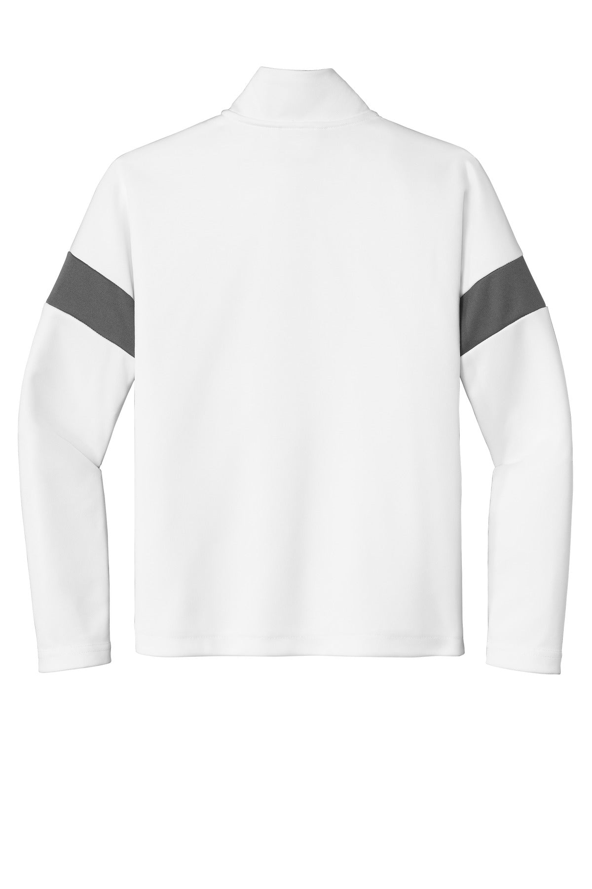 Rear View of White/IrGy Sport-Tek Youth Travel Full-Zip Jacket YST800