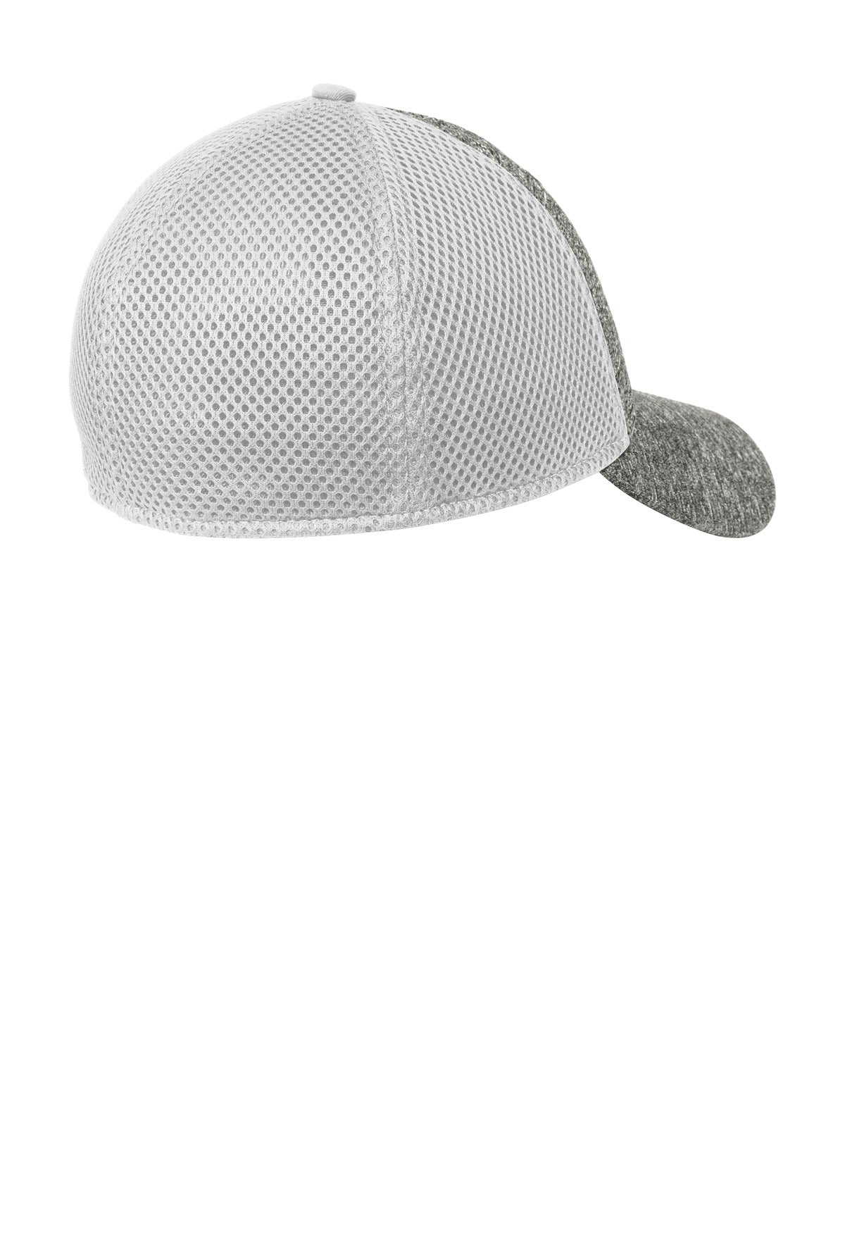 Rear View of White/Shad Hth New Era Shadow Stretch Mesh Cap. NE702