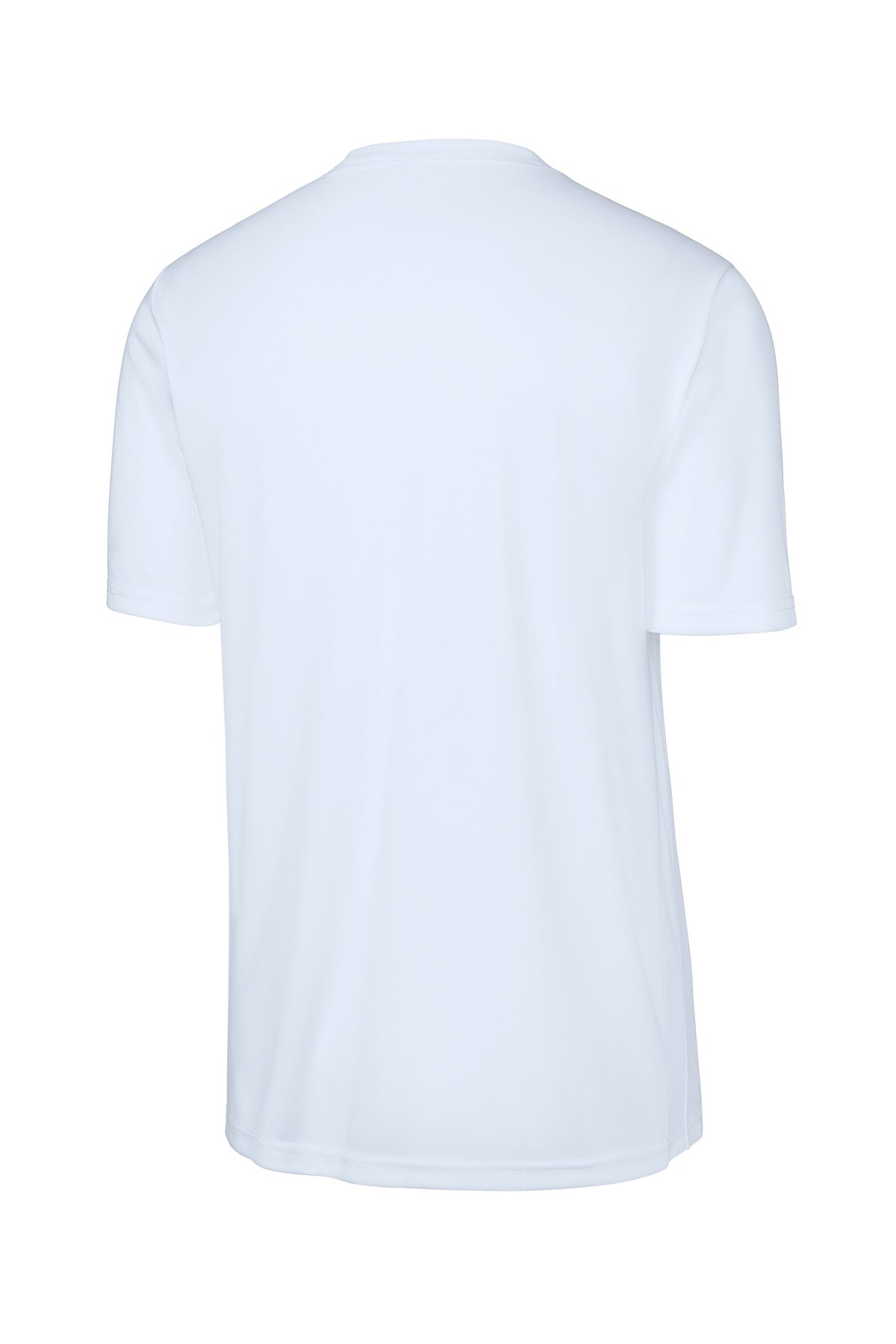 Rear View of Wht/Wht Sport-Tek Competitor United V-Neck ST101