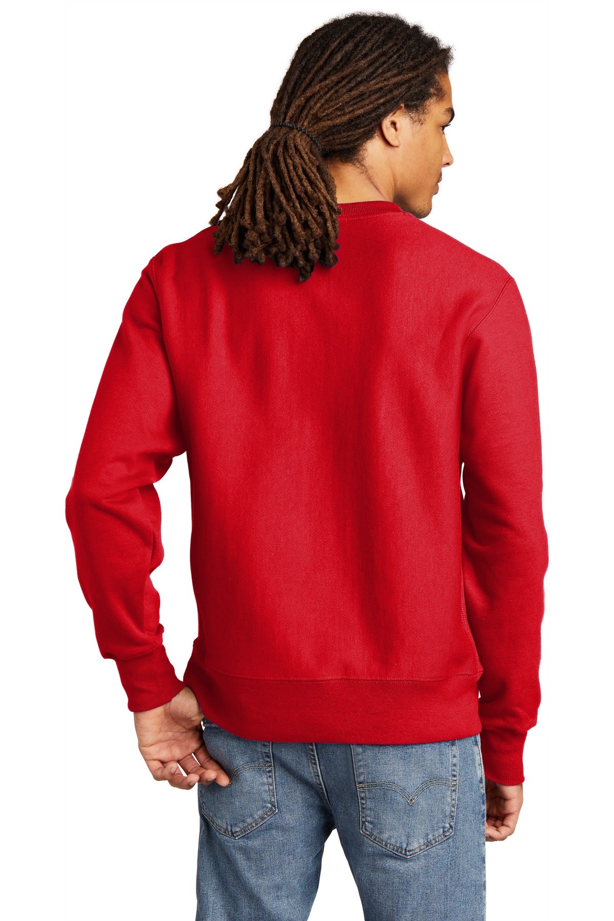 Red Champion Reverse Weave Crewneck Sweatshirt S149