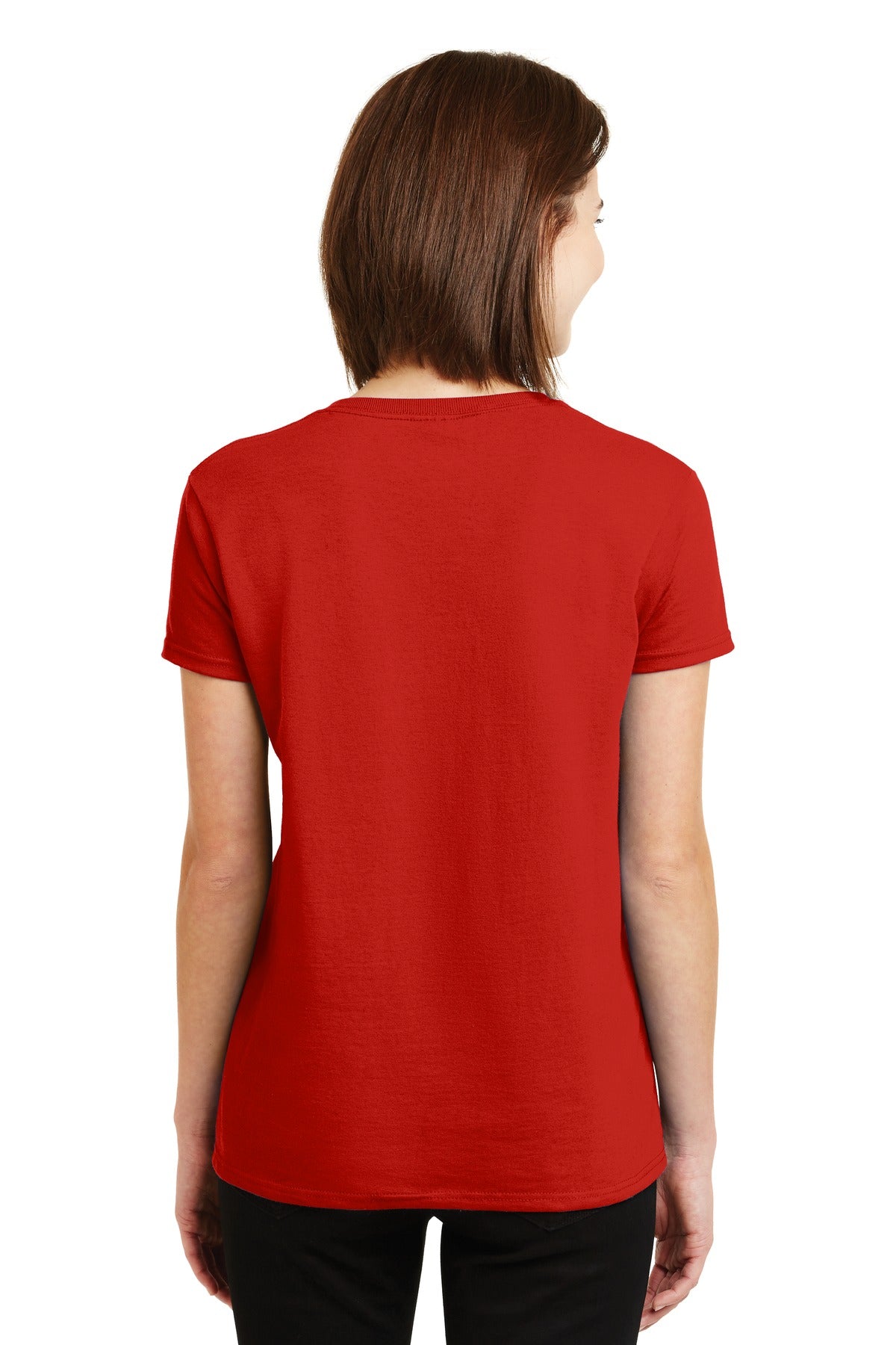 Red Gildan Women's Ultra Cotton 100% US Cotton T-Shirt. 2000L
