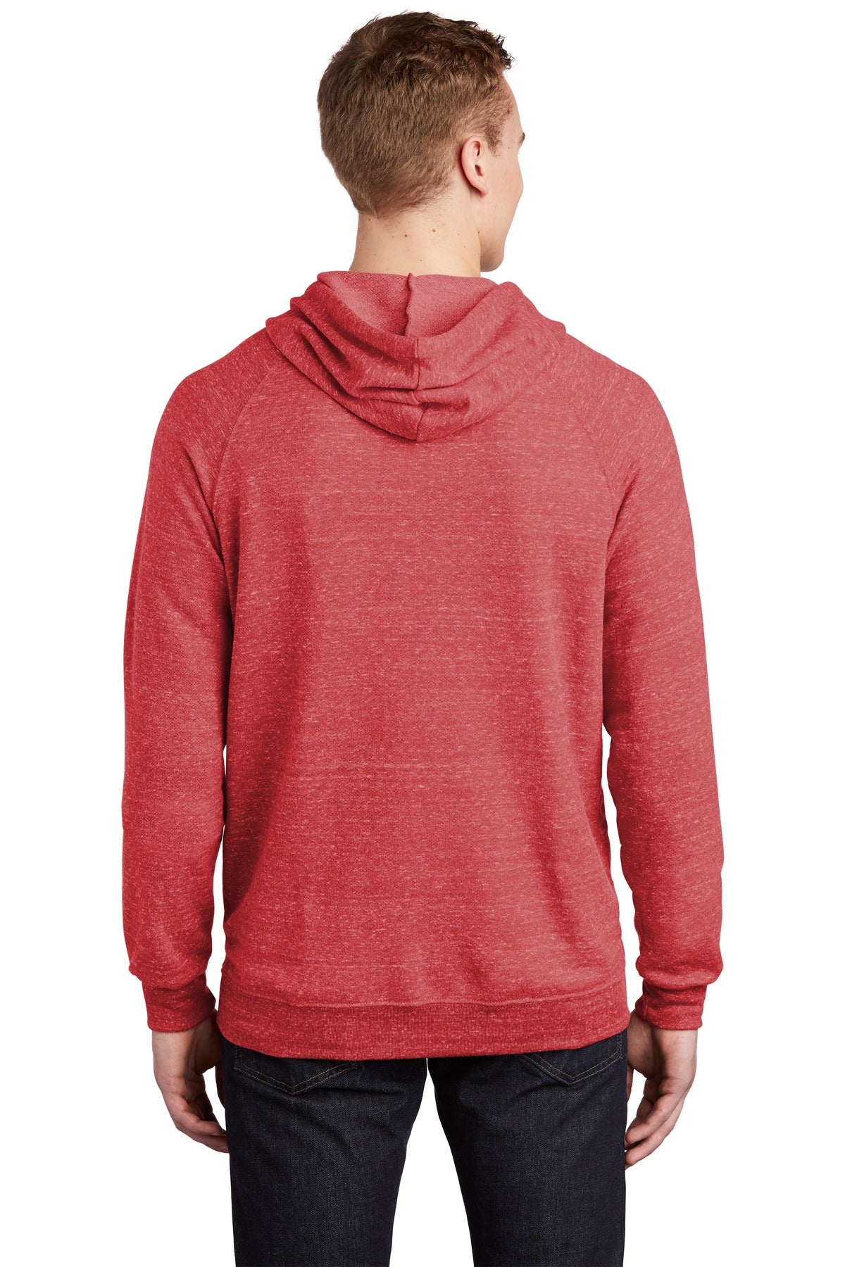 Red Jerzees Snow Heather French Terry Raglan Hoodie 90M