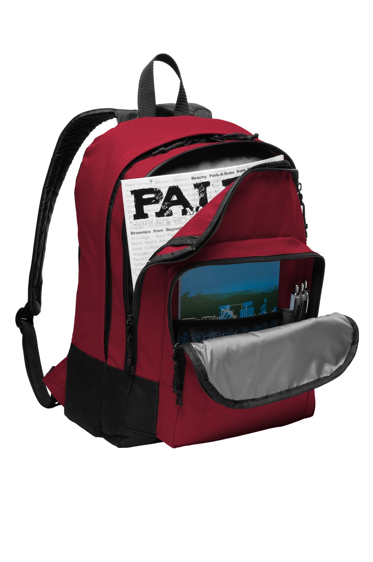 Red Port Authority Basic Backpack. BG204