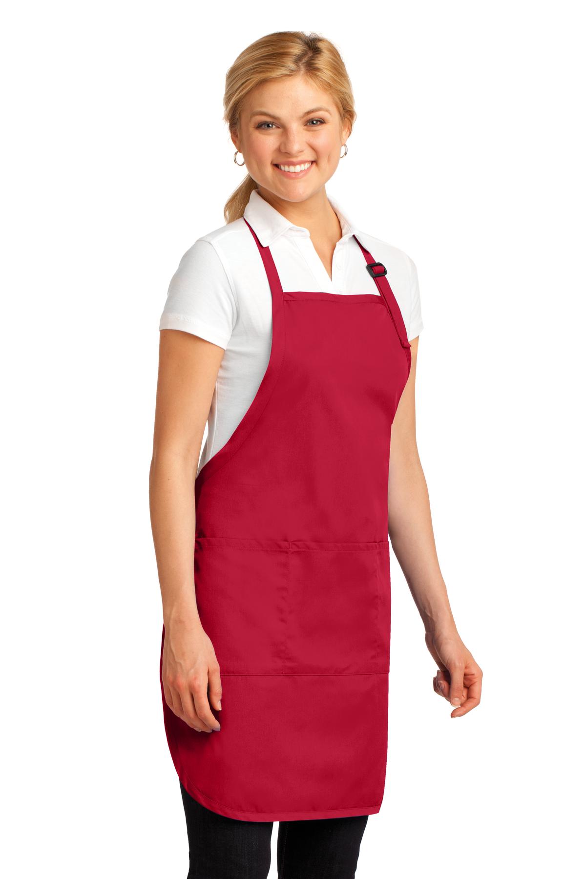 Red Port Authority Easy Care Full-Length Apron with Stain Release. A703