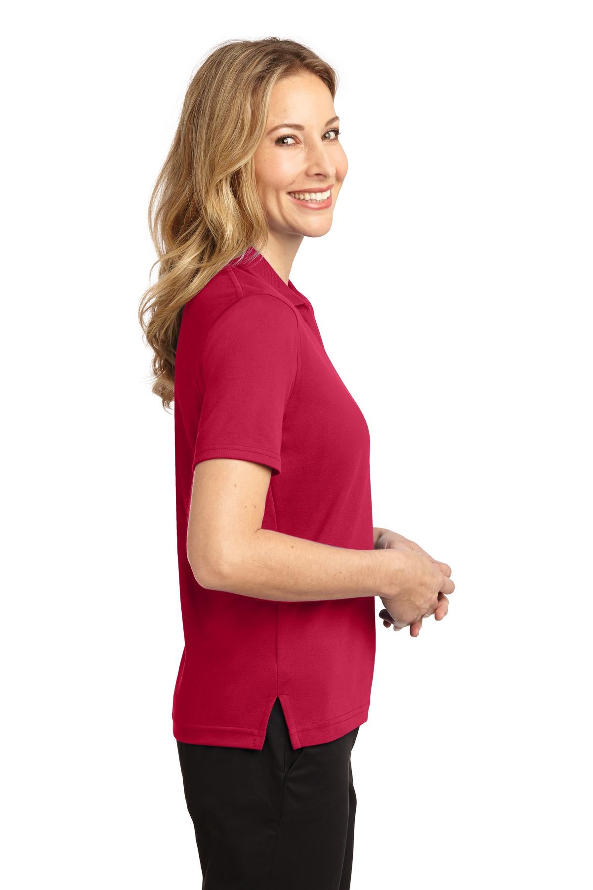 Red Port Authority Women's Rapid Dry Polo. L455