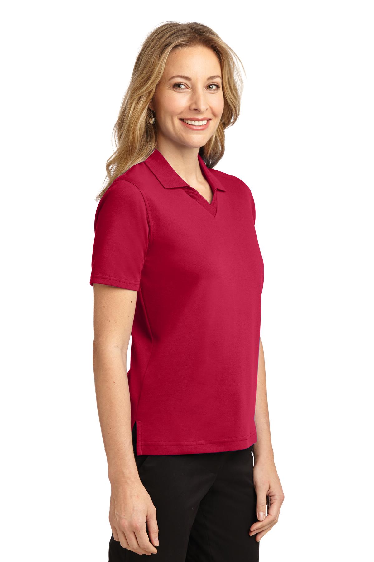 Red Port Authority Women's Rapid Dry Polo. L455
