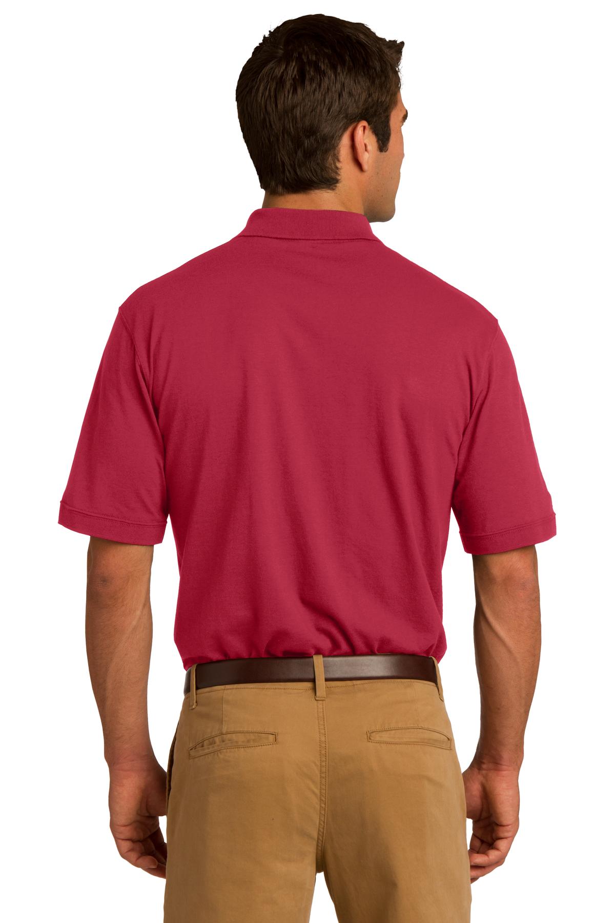 Red Port & Company Core Blend Jersey Knit Pocket Polo. KP55P